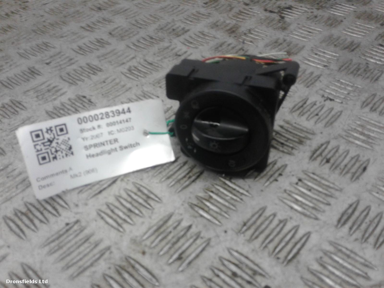 View Auto part Headlight Switch Mercedes Sprinter 2007