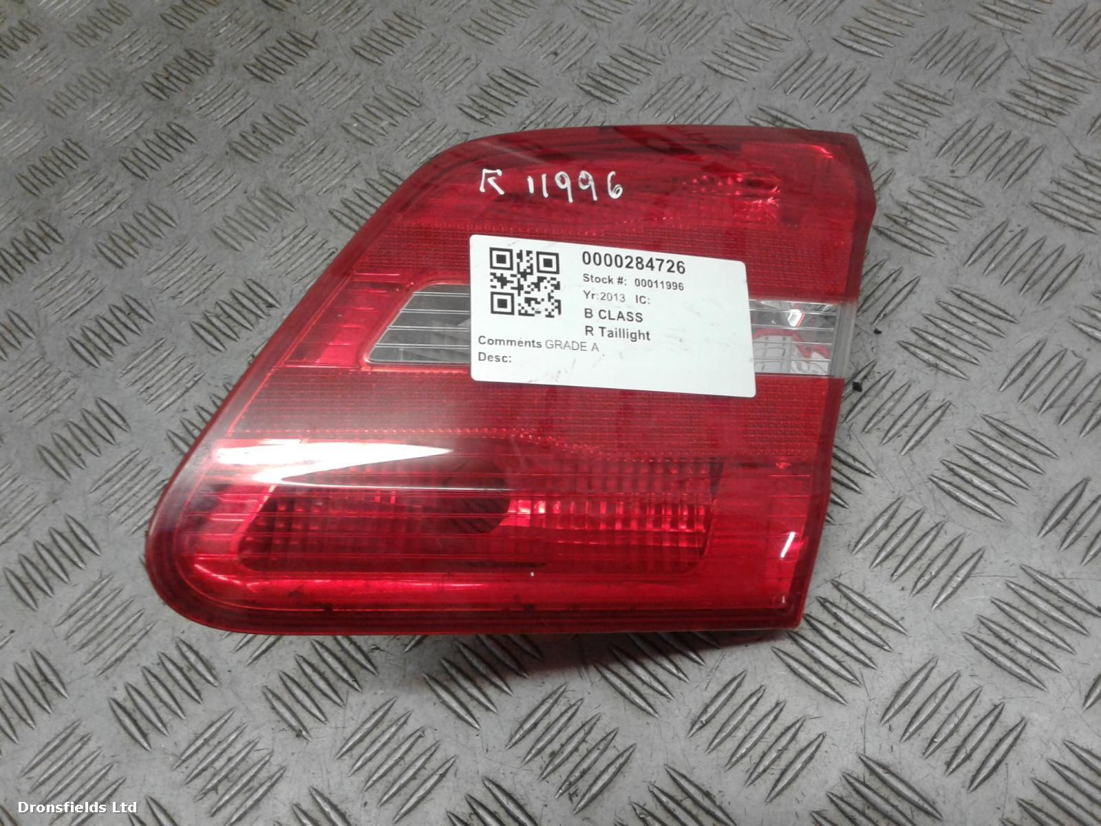 View Auto part R Taillight Mercedes B Class 2013