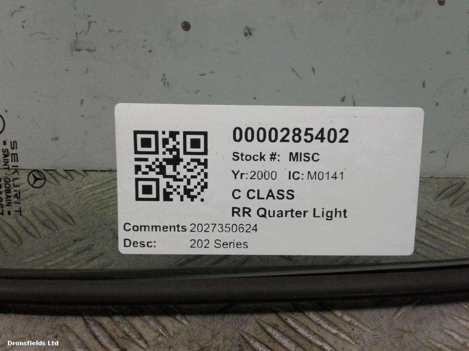 View Auto part RR Quarter Light Mercedes C Class 2000