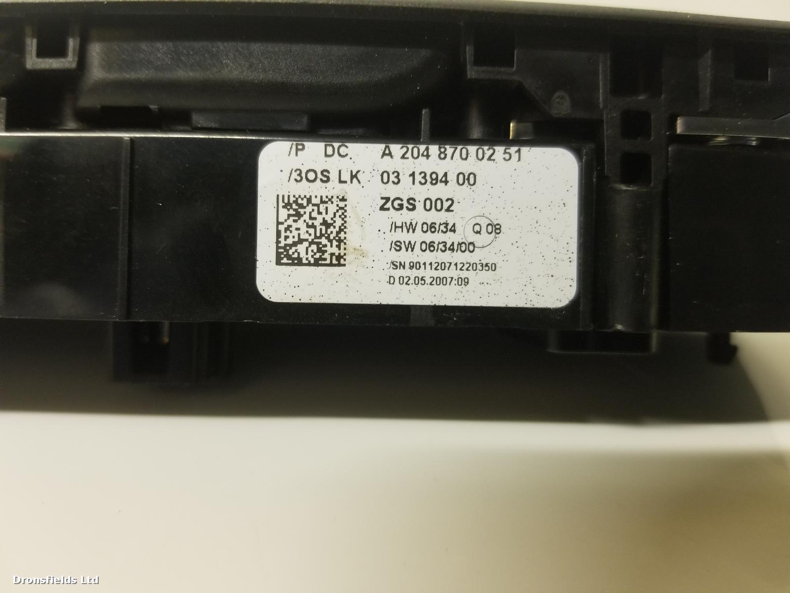 View Auto part Elect. Window Switch Mercedes C Class 2007