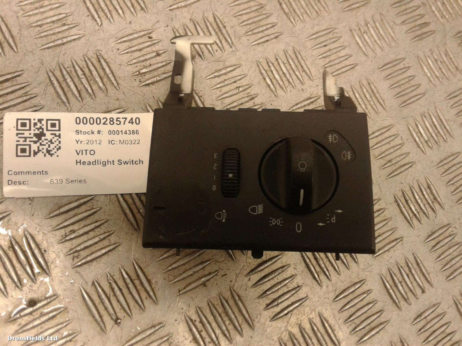 View Auto part Headlight Switch Mercedes Vito 2012