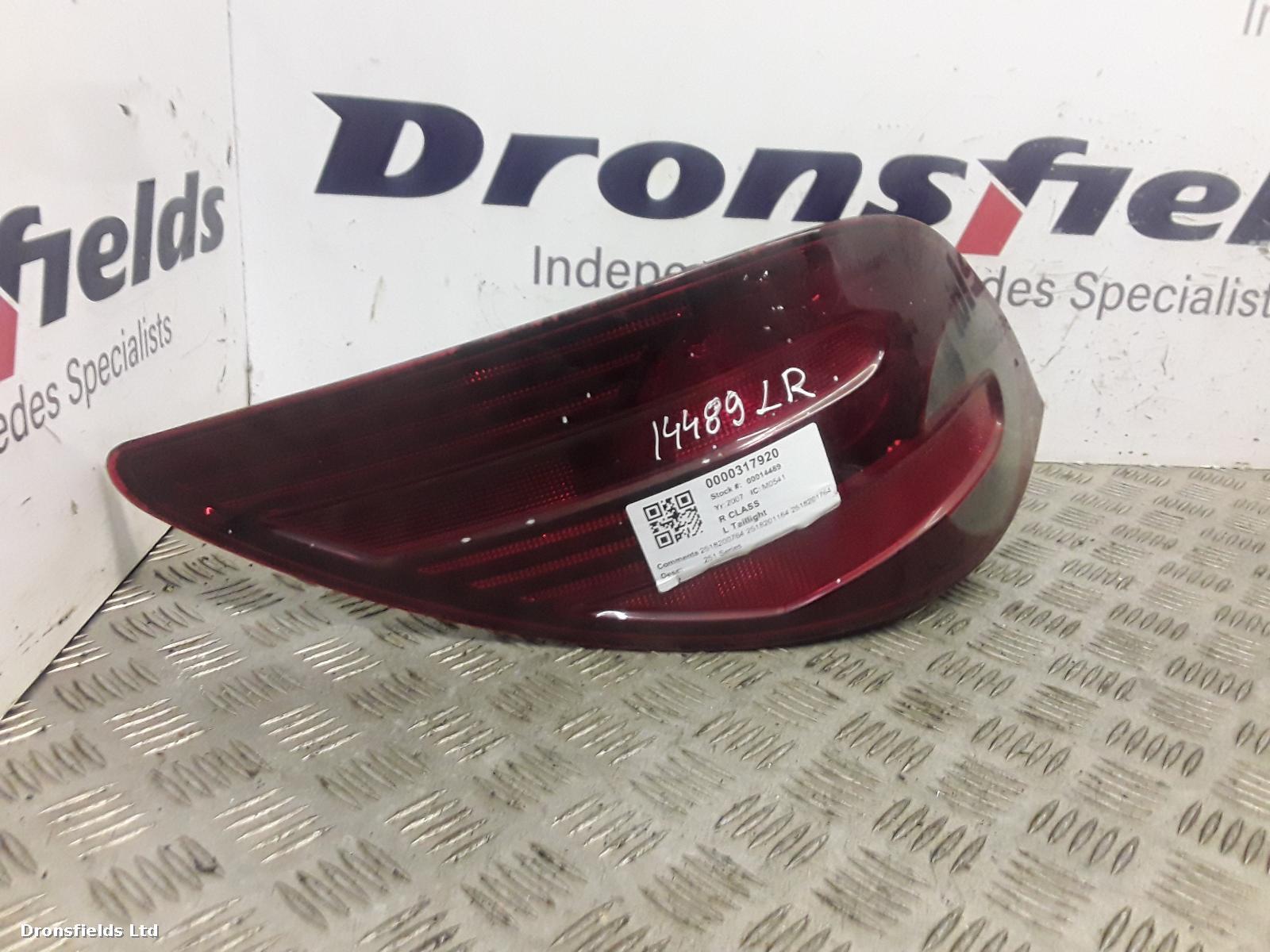 View Auto part L Taillight Mercedes R Class 2007