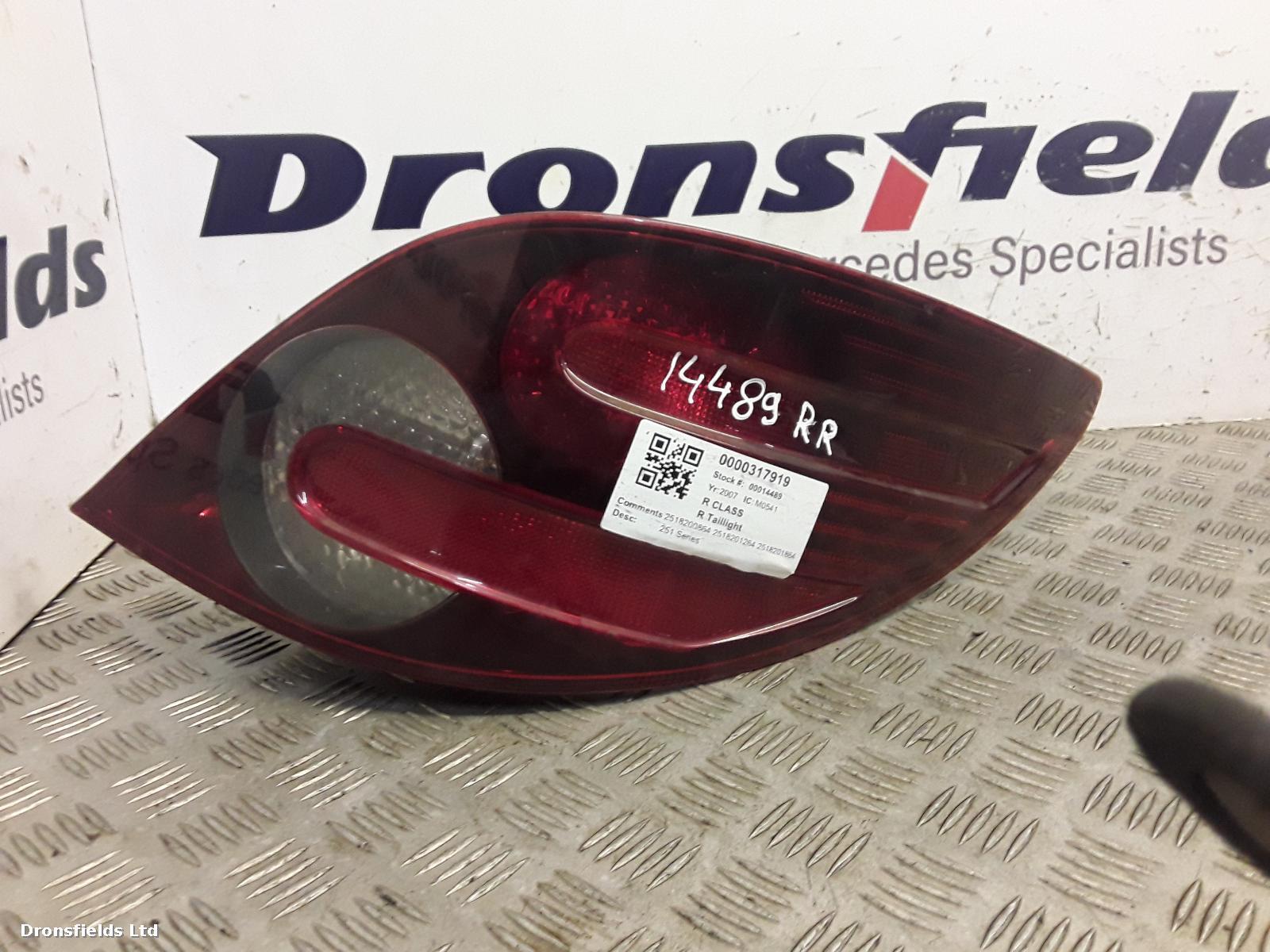View Auto part R Taillight Mercedes R Class 2007