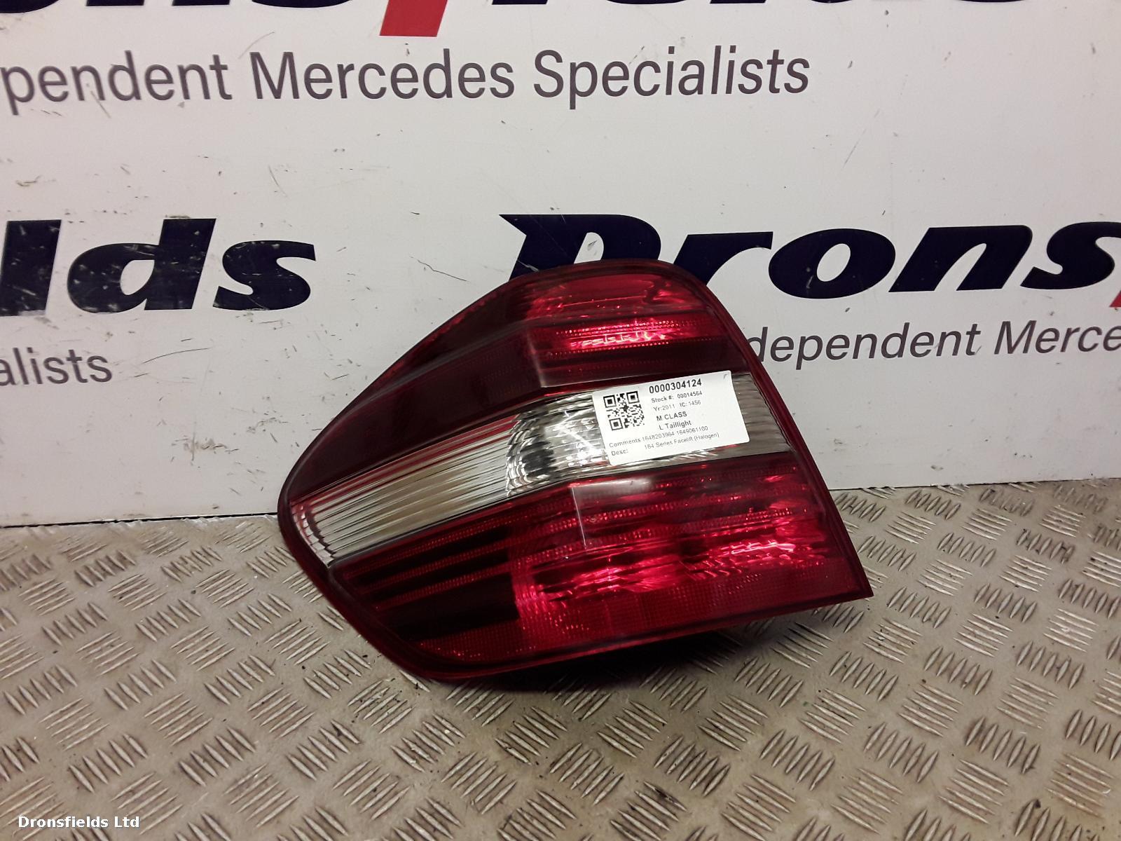 View Auto part L Taillight Mercedes M Class 2011