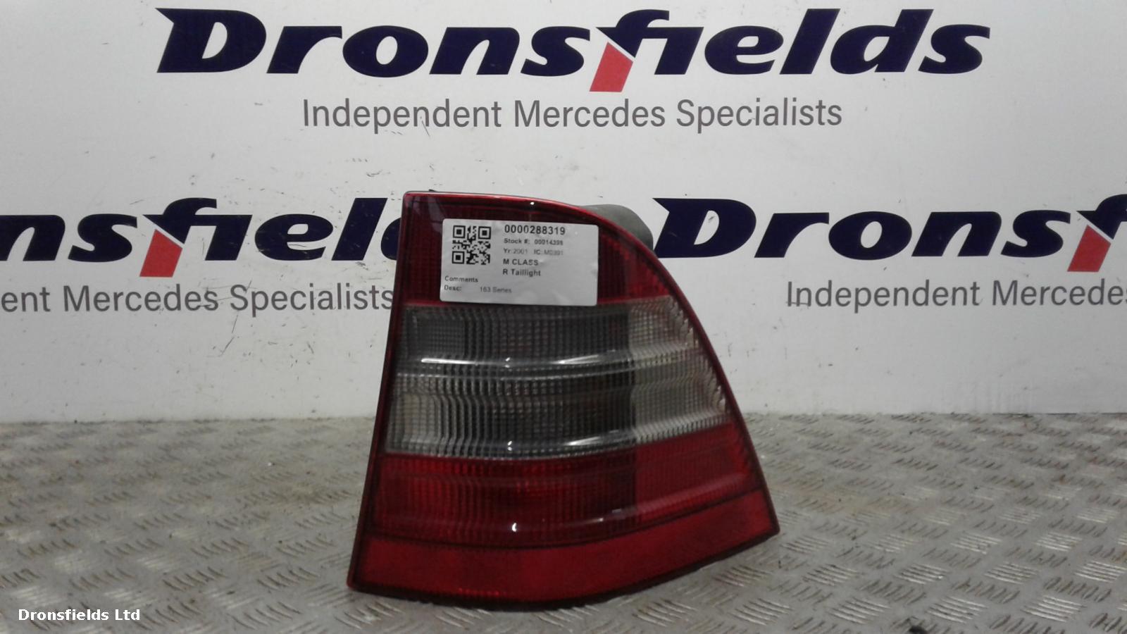 View Auto part R Taillight Mercedes M Class 2001