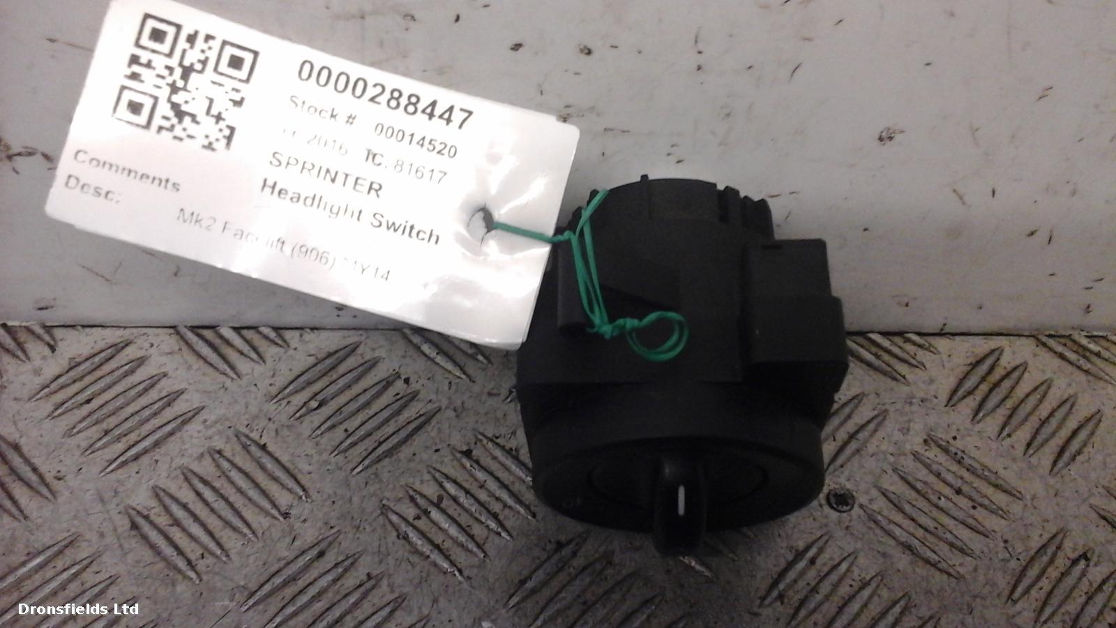 View Auto part Headlight Switch Mercedes Sprinter 2016