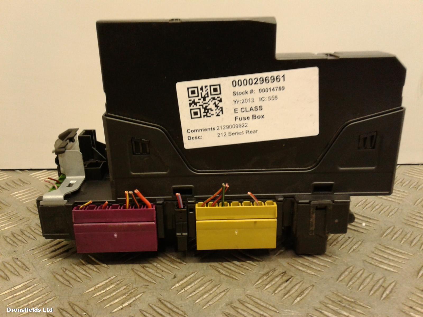 View Auto part Fuse Box Mercedes E Class 2013