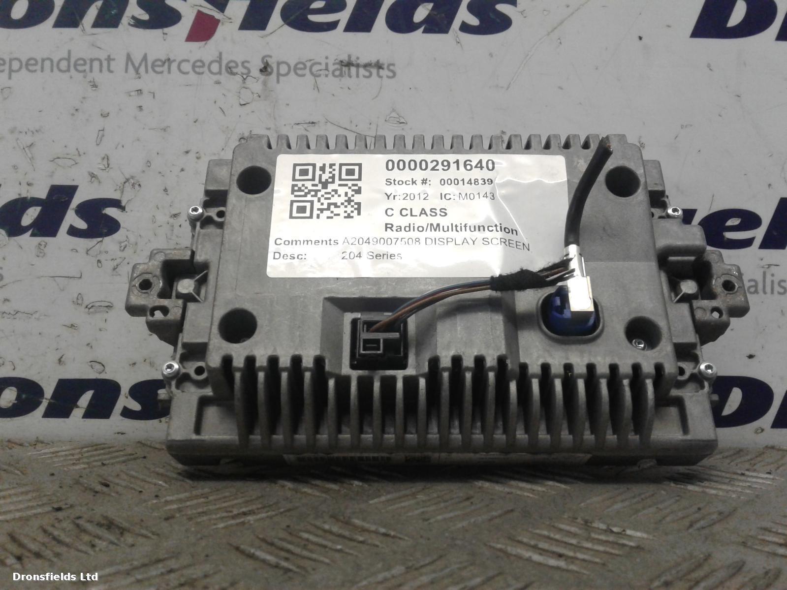 View Auto part Radio Display Mercedes C Class 2012