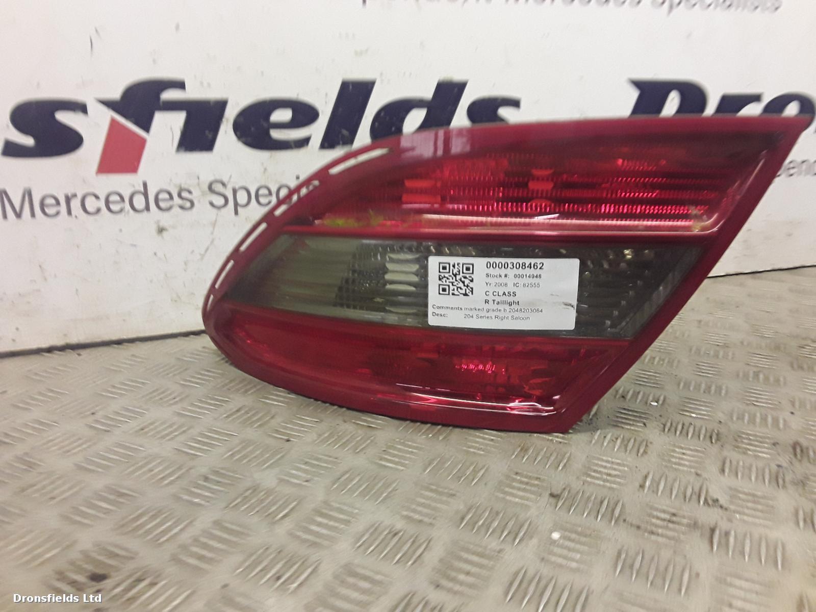 View Auto part R Taillight Mercedes C Class 2008