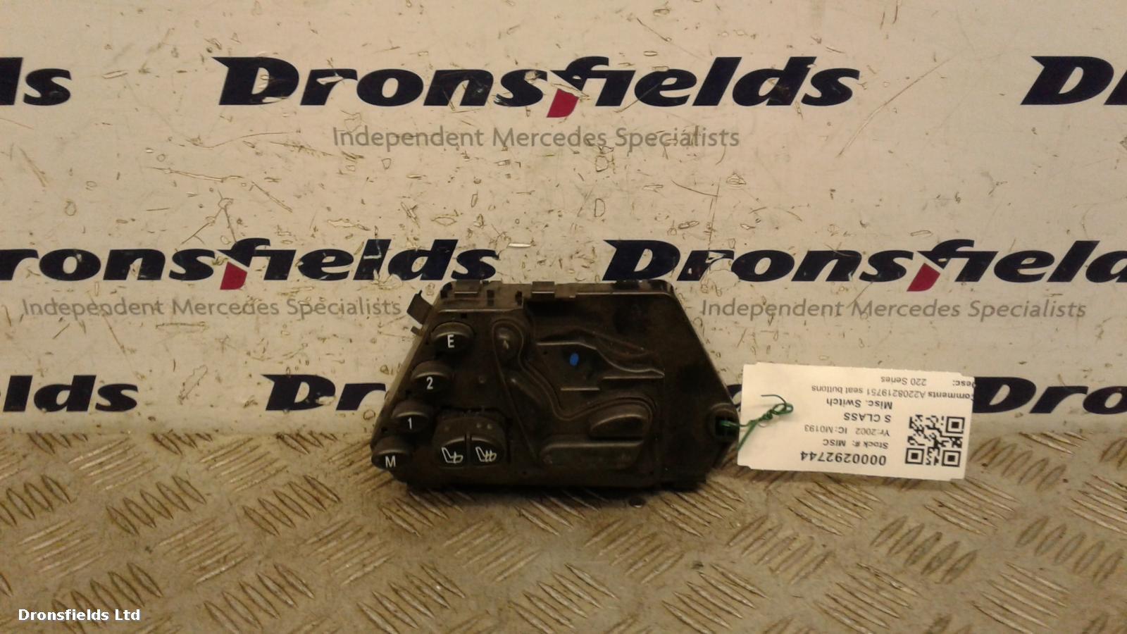 View Auto part Misc Switch Mercedes S Class 2002
