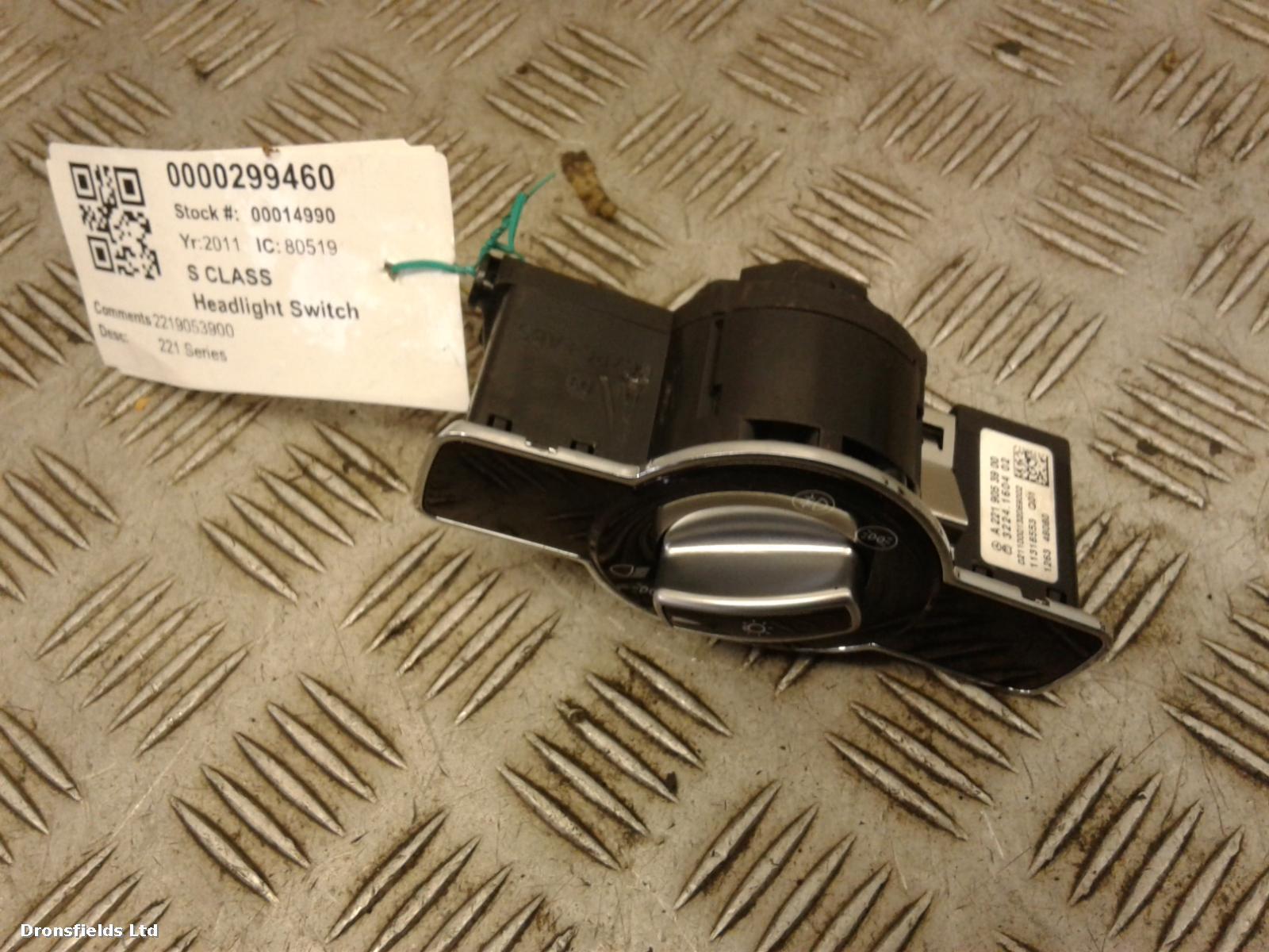 View Auto part Headlight Switch Mercedes S Class 2011