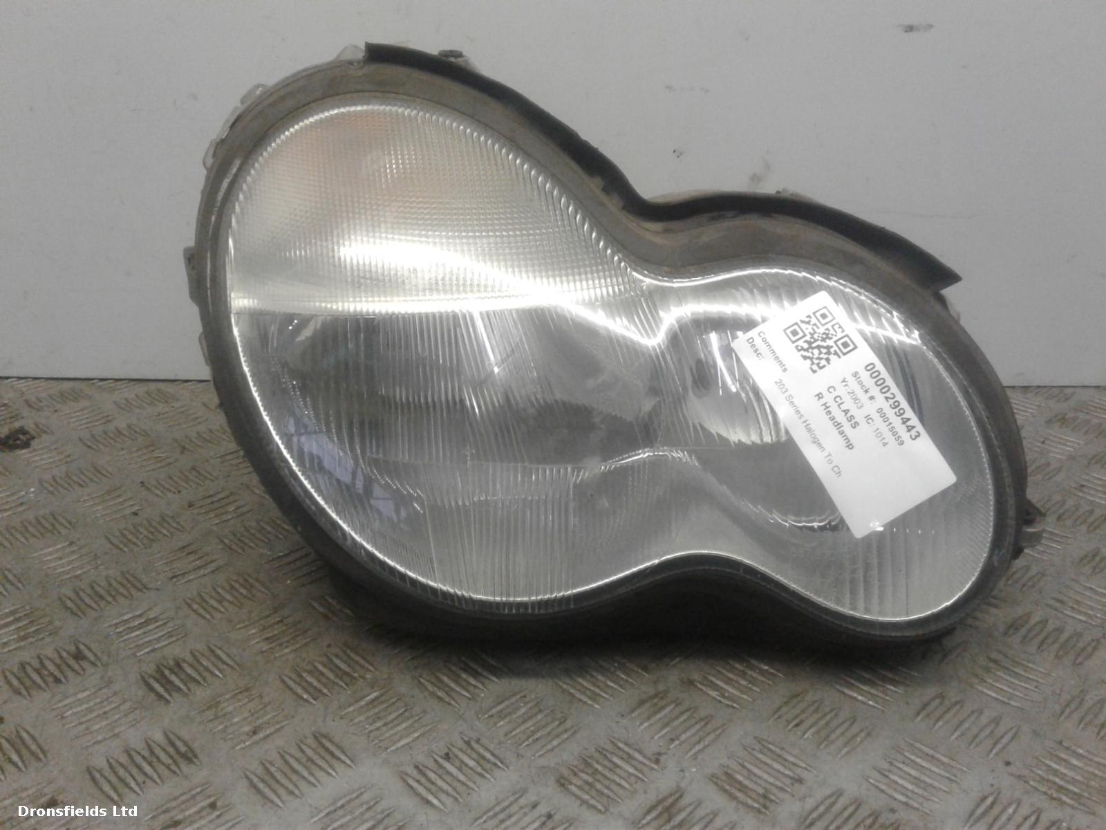 View Auto part R Headlamp Mercedes C Class 2003
