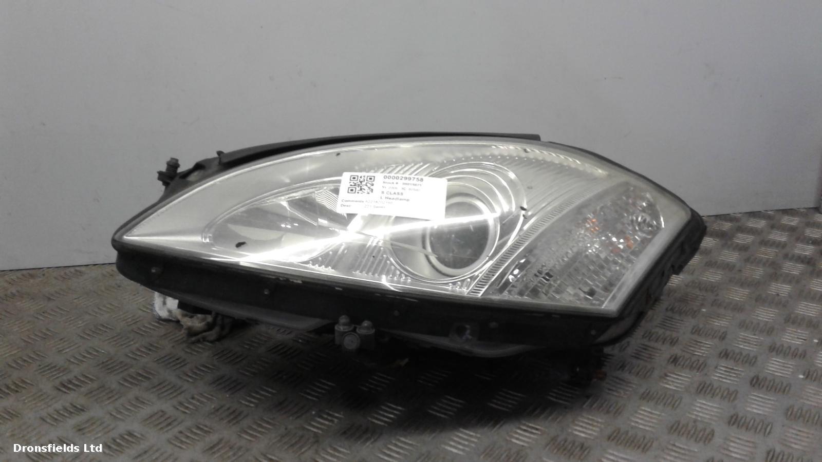 View Auto part L Headlamp Mercedes S Class 2006
