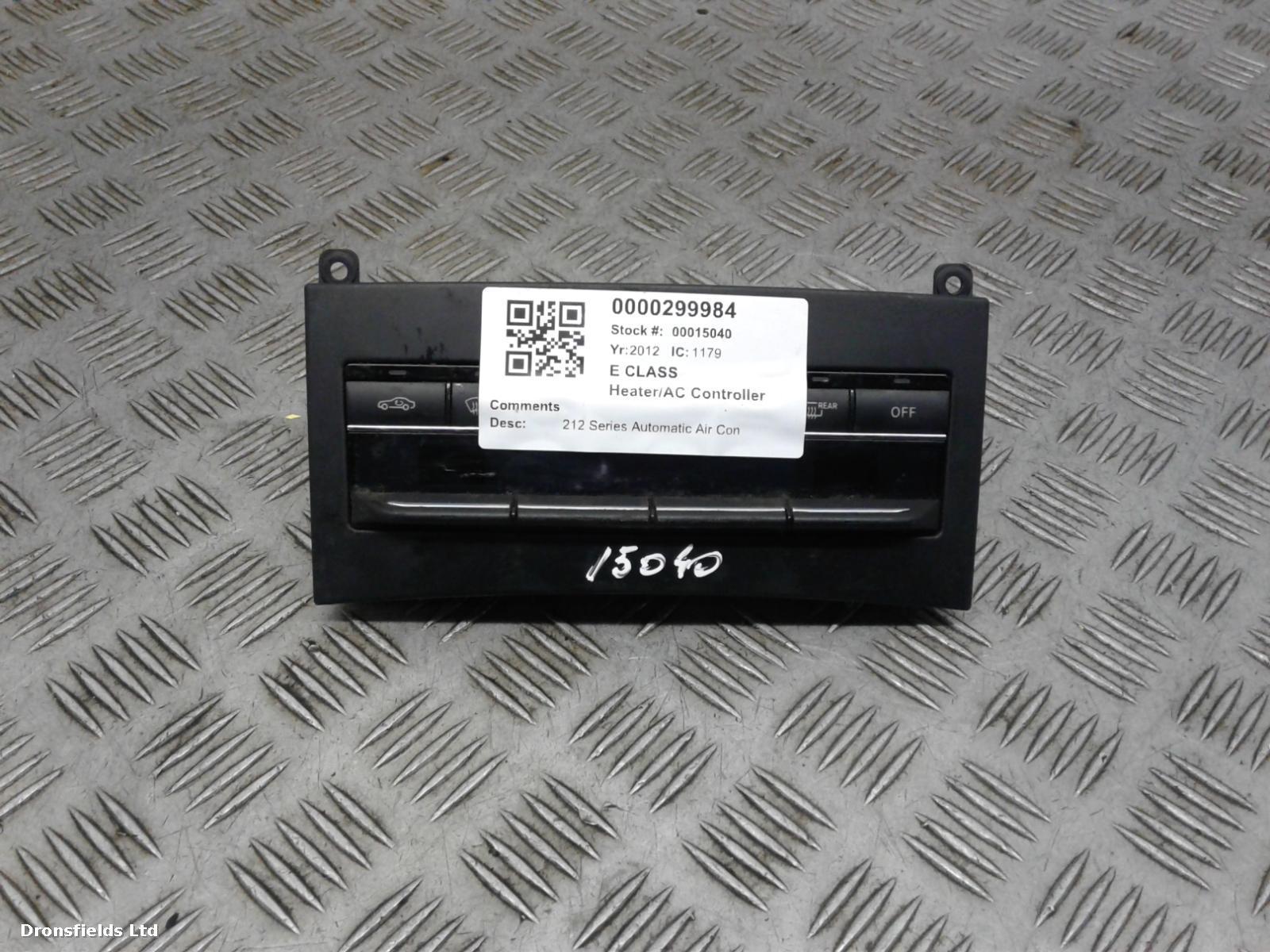 View Auto part Heater/AC Controller Mercedes E Class 2012