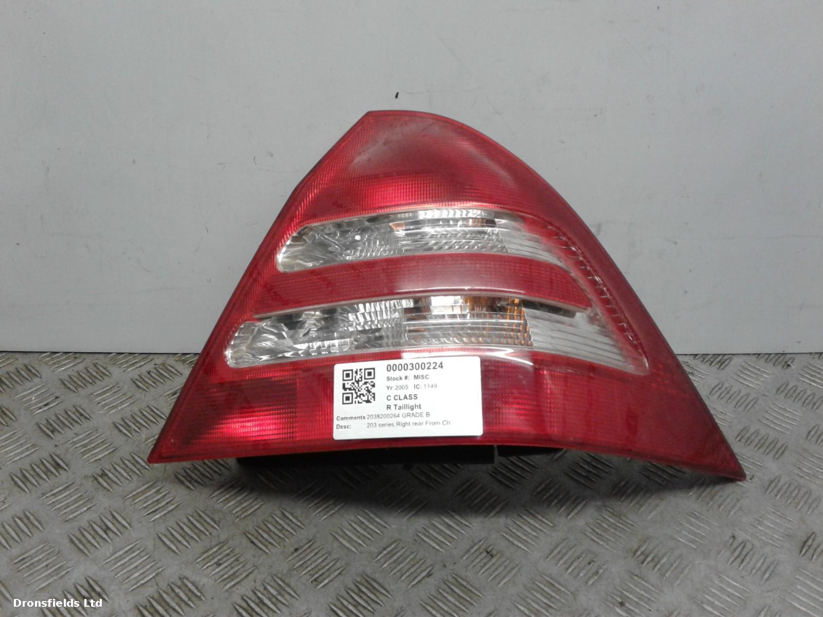 View Auto part R Taillight Mercedes C Class 2005