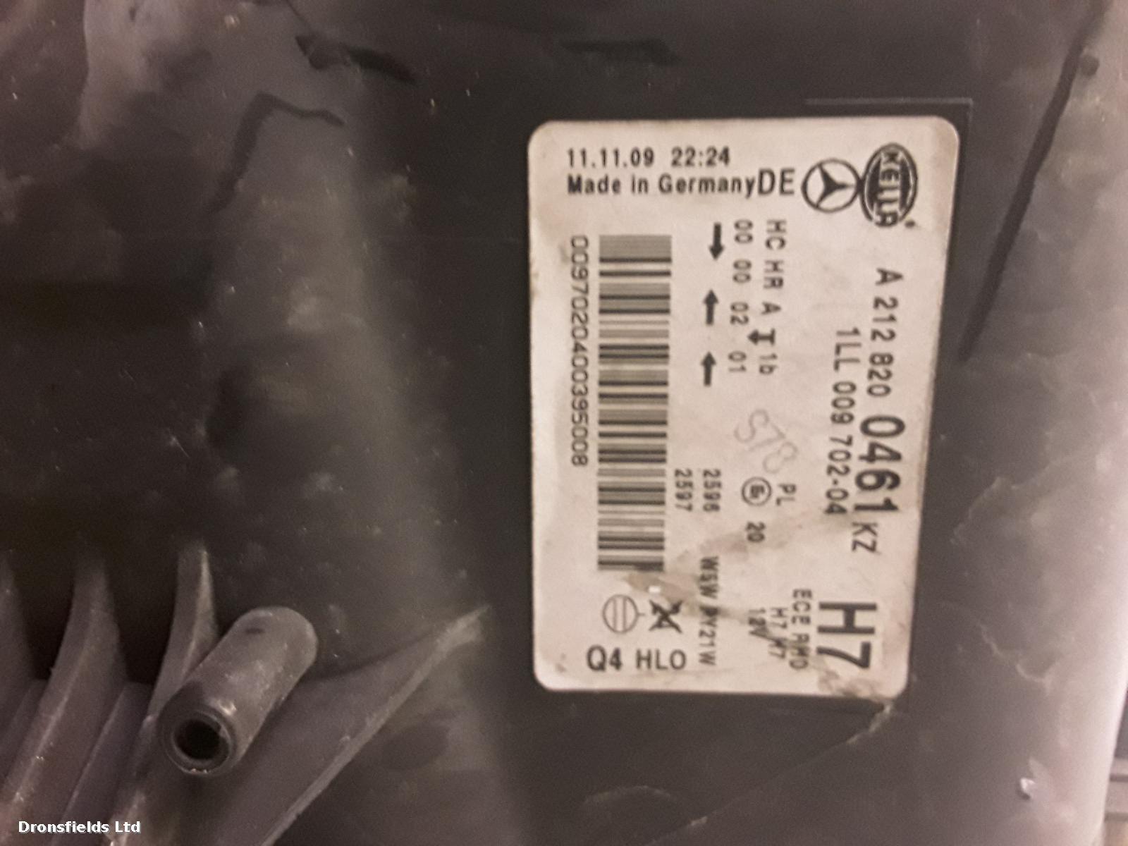 View Auto part R Headlamp Mercedes E Class 2010