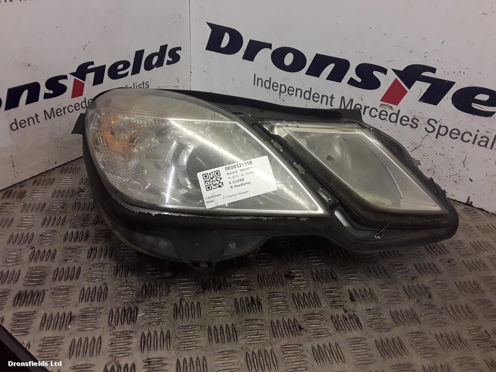 View Auto part R Headlamp Mercedes E Class 2010