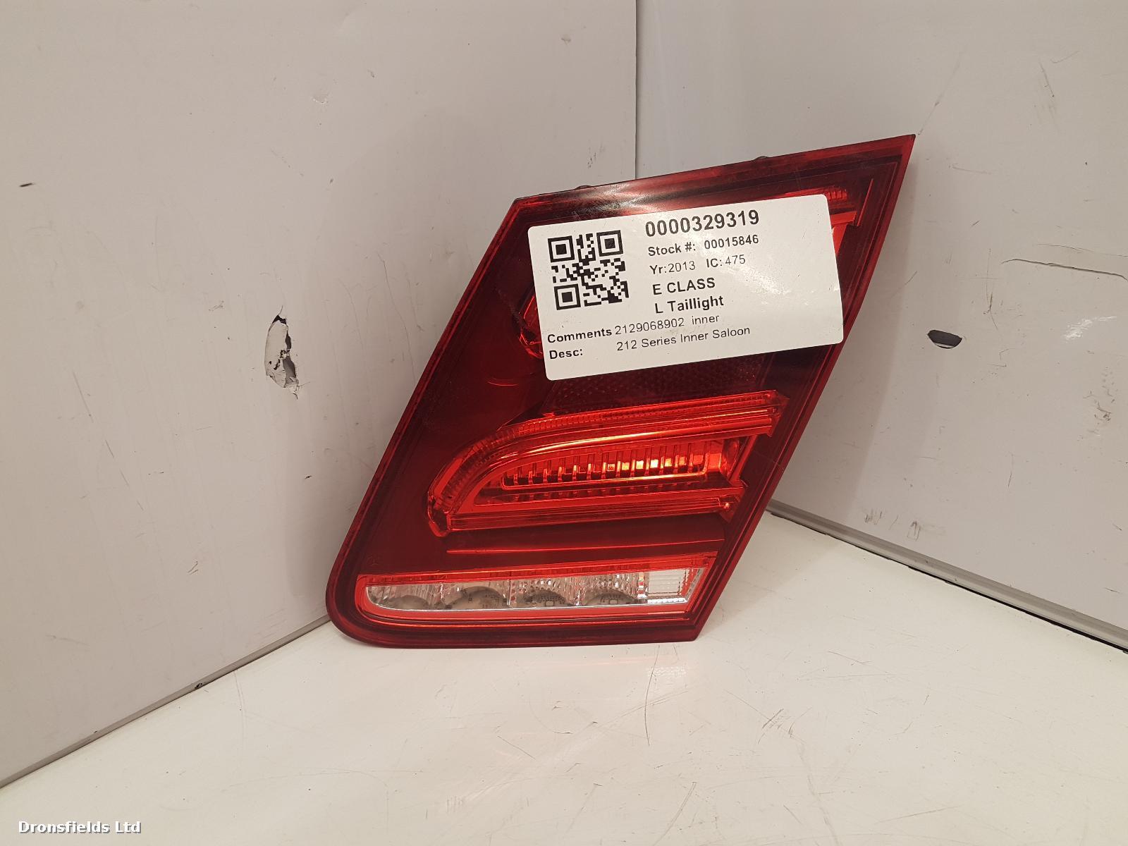 View Auto part L Taillight Mercedes E Class 2013