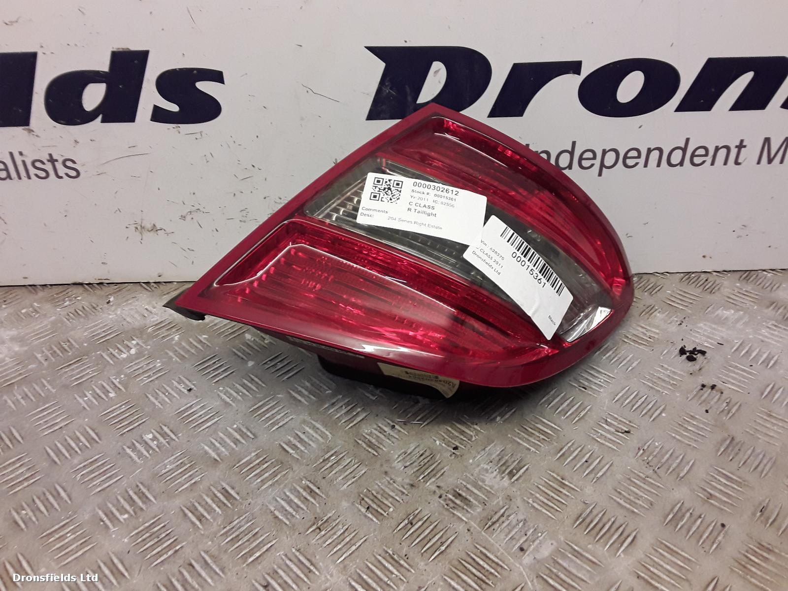 View Auto part R Taillight Mercedes C Class 2011