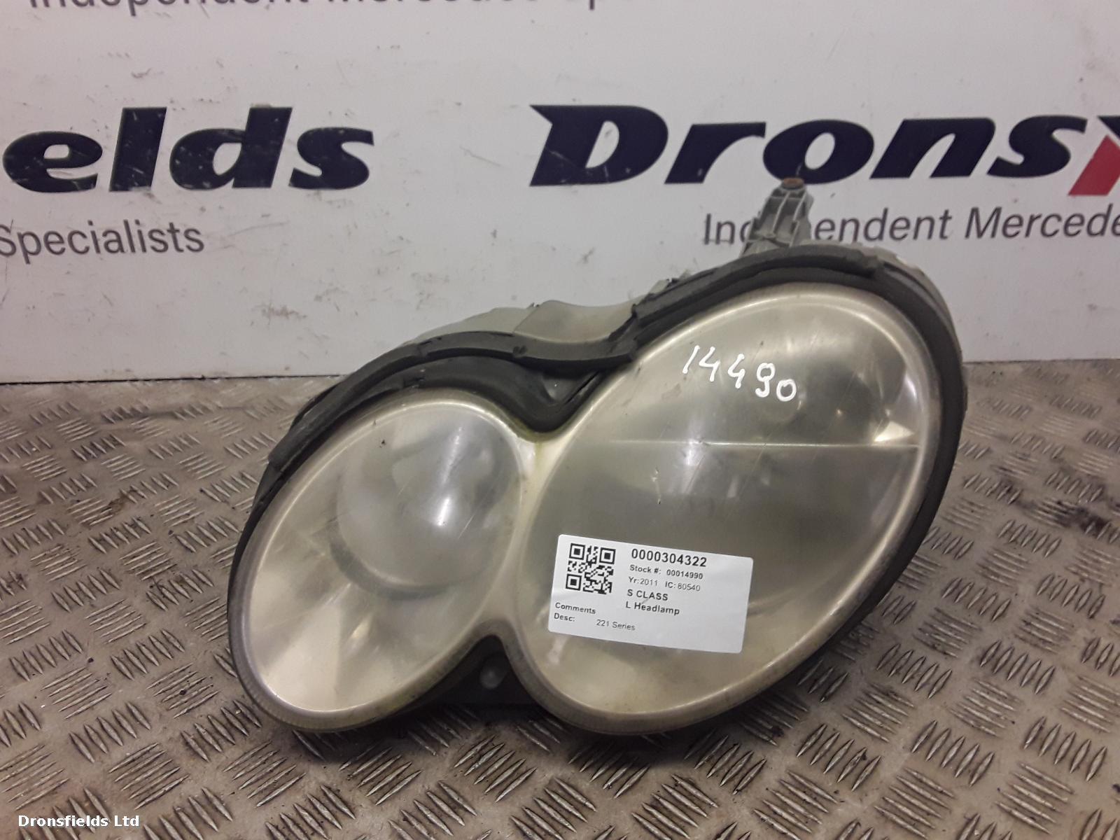 View Auto part L Headlamp Mercedes S Class 2011