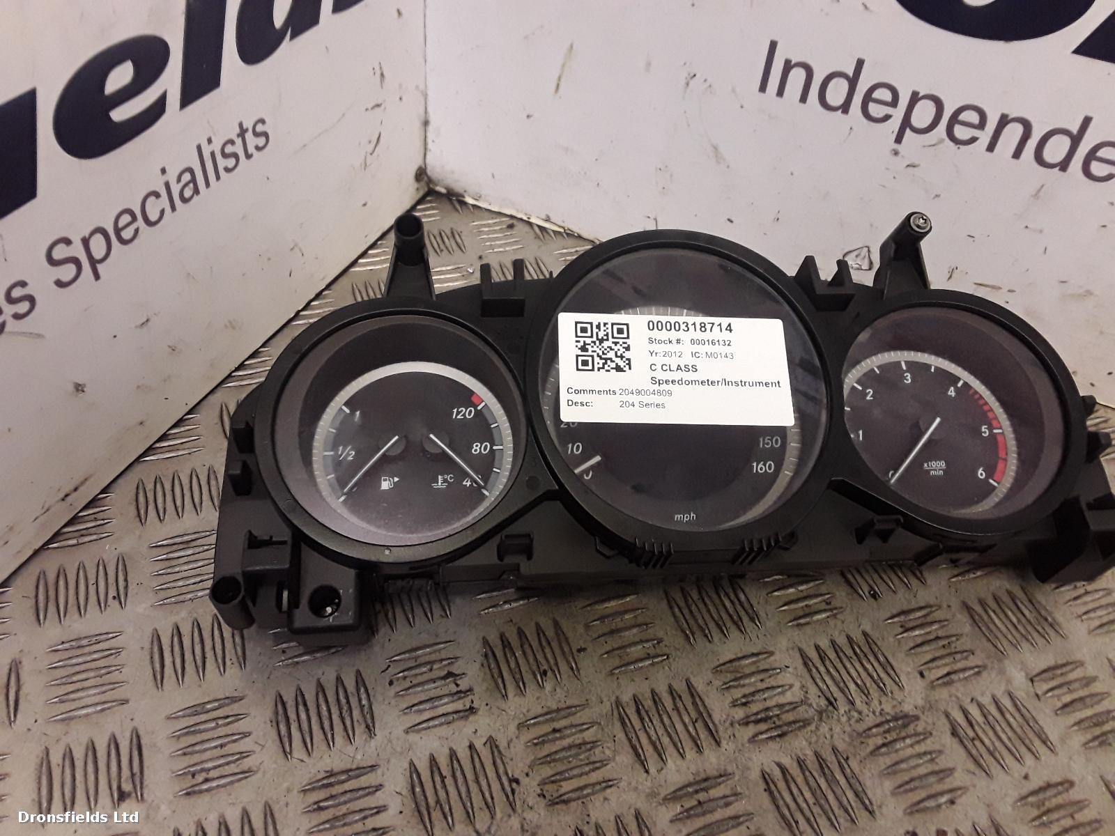 View Auto part Speedometer Mercedes C Class 2012