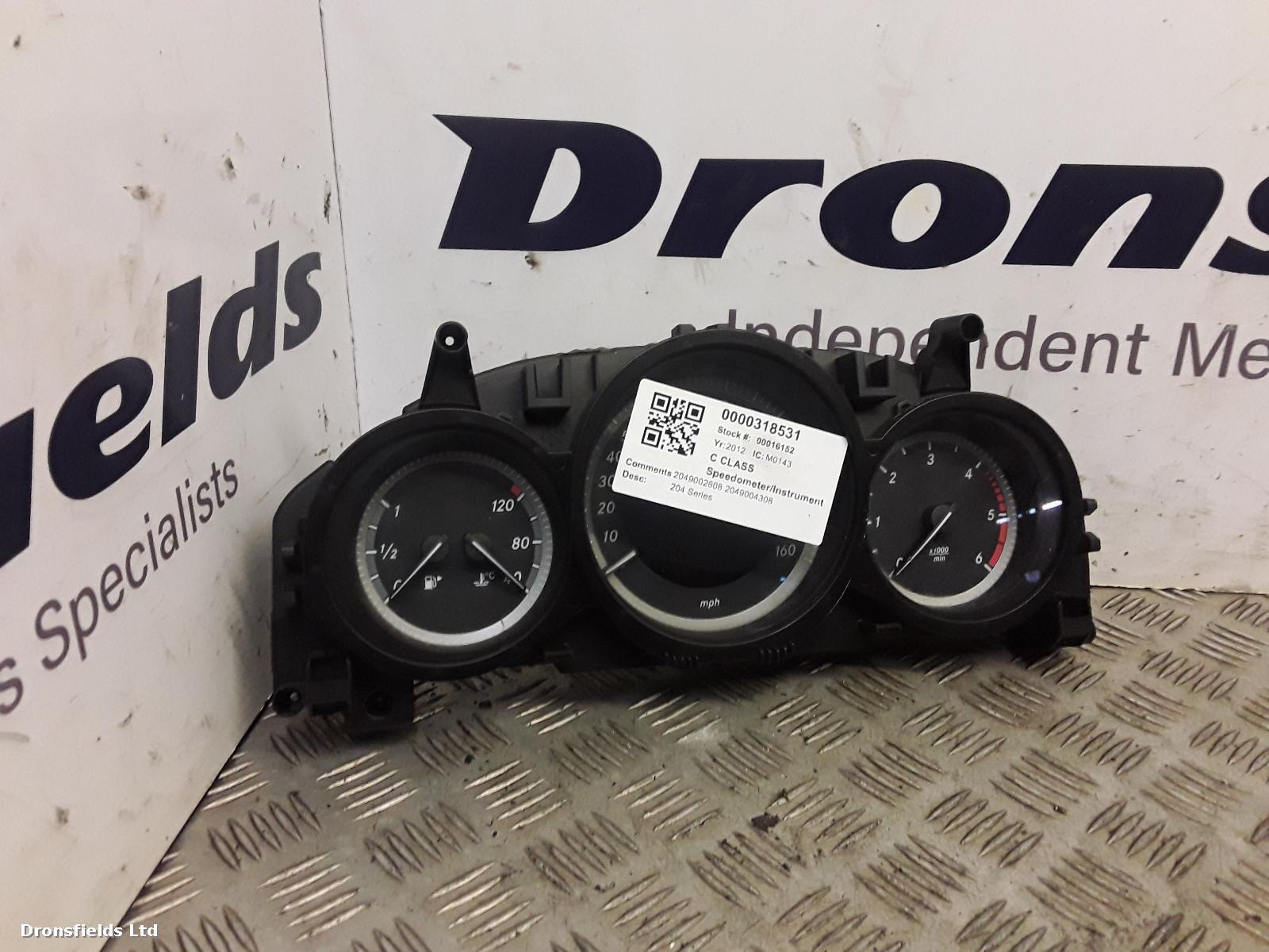 View Auto part Speedometer Mercedes C Class 2012