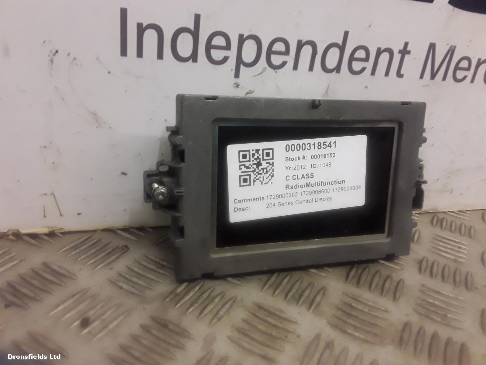 View Auto part Radio Display Mercedes C Class 2012