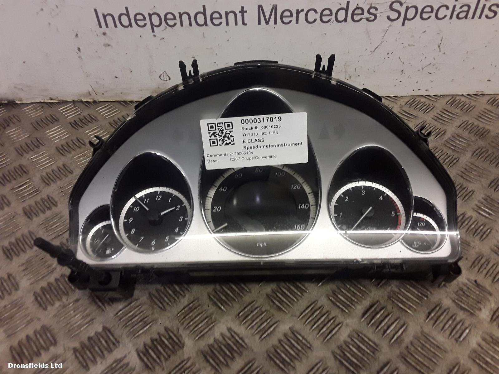 View Auto part Speedometer Mercedes E Class 2010