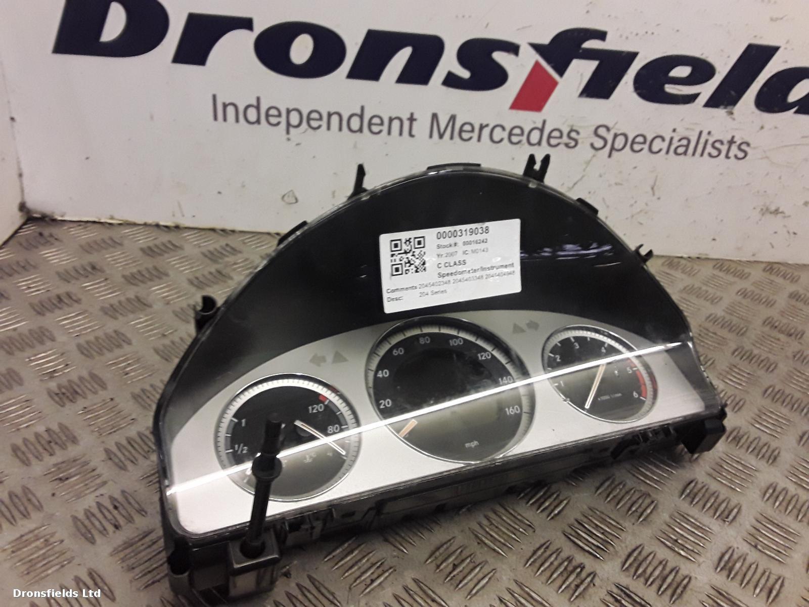 View Auto part Speedometer Mercedes C Class 2007