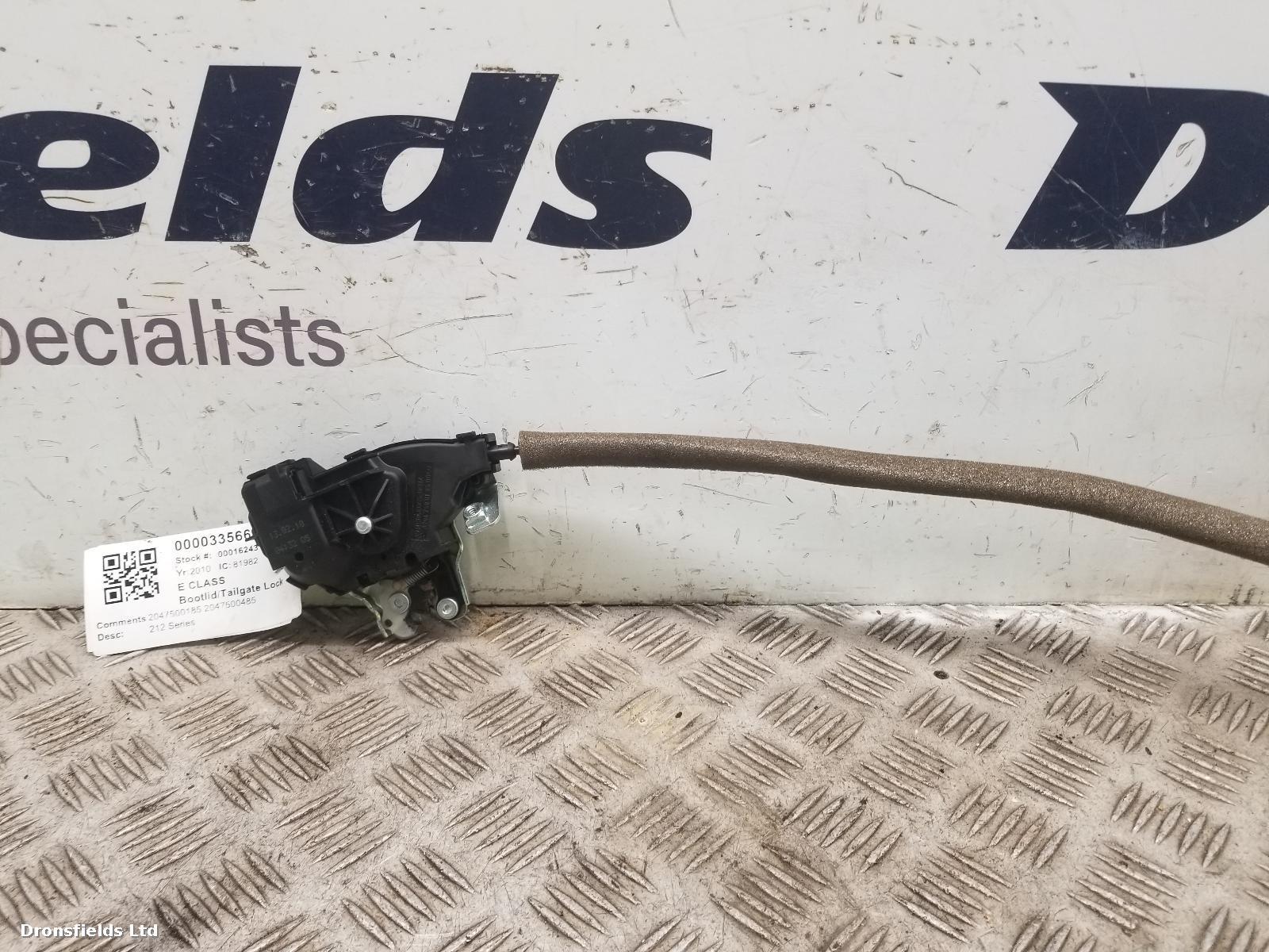 View Auto part Bootlid/Tailgate Lock Mercedes E Class 2010