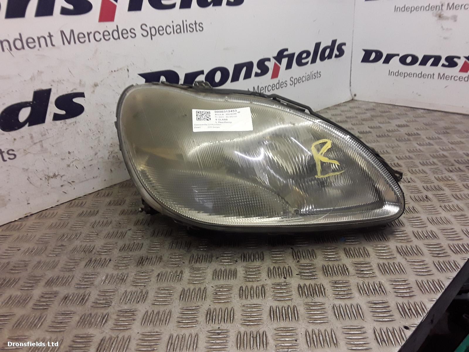 View Auto part L Headlamp Mercedes S Class 2001