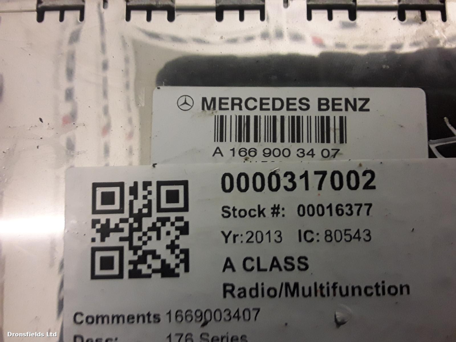 View Auto part Radio Display Mercedes A Class 2013
