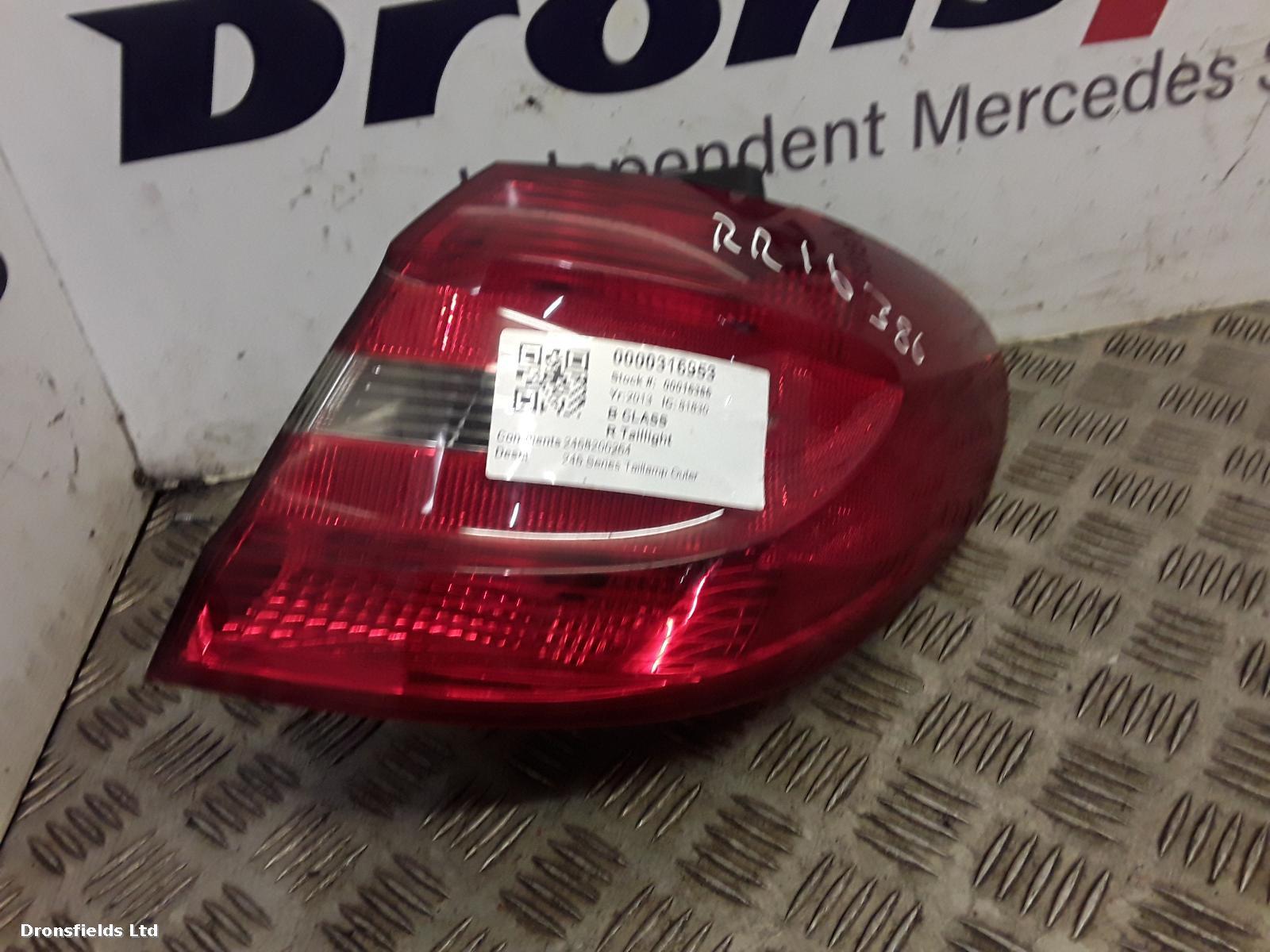 View Auto part R Taillight Mercedes B Class 2013