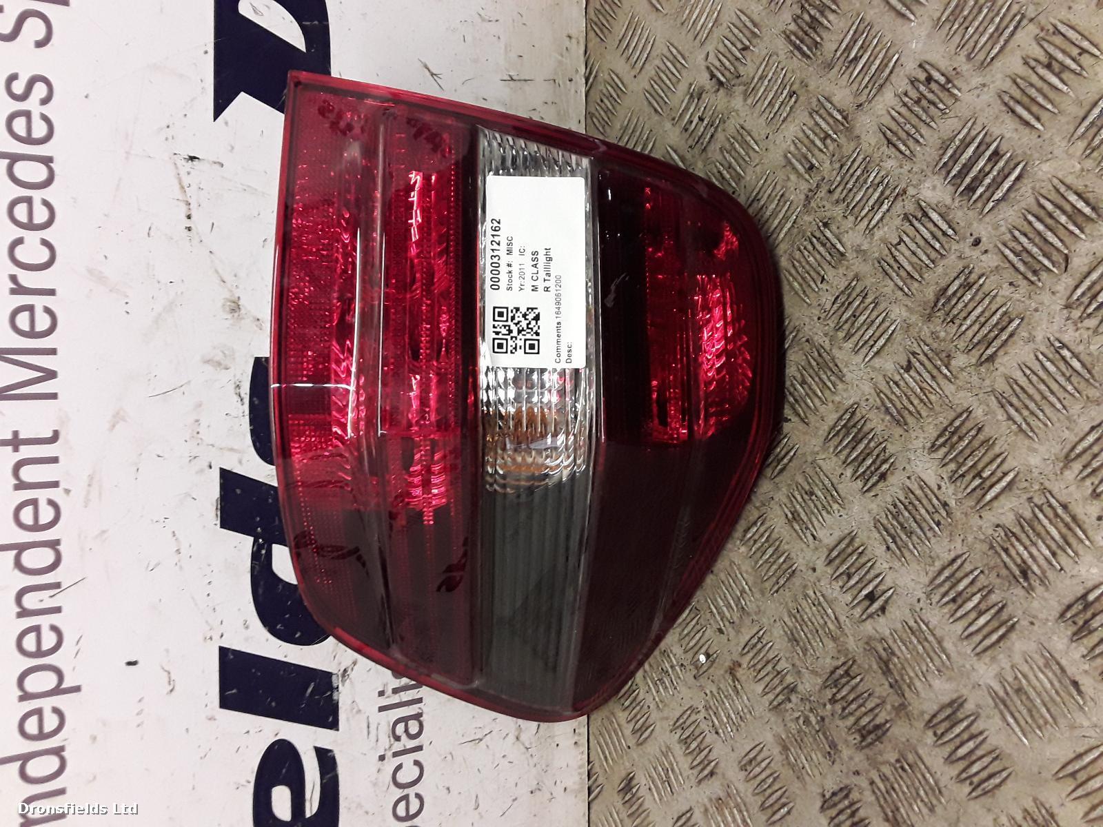View Auto part R Taillight Mercedes M Class 2011