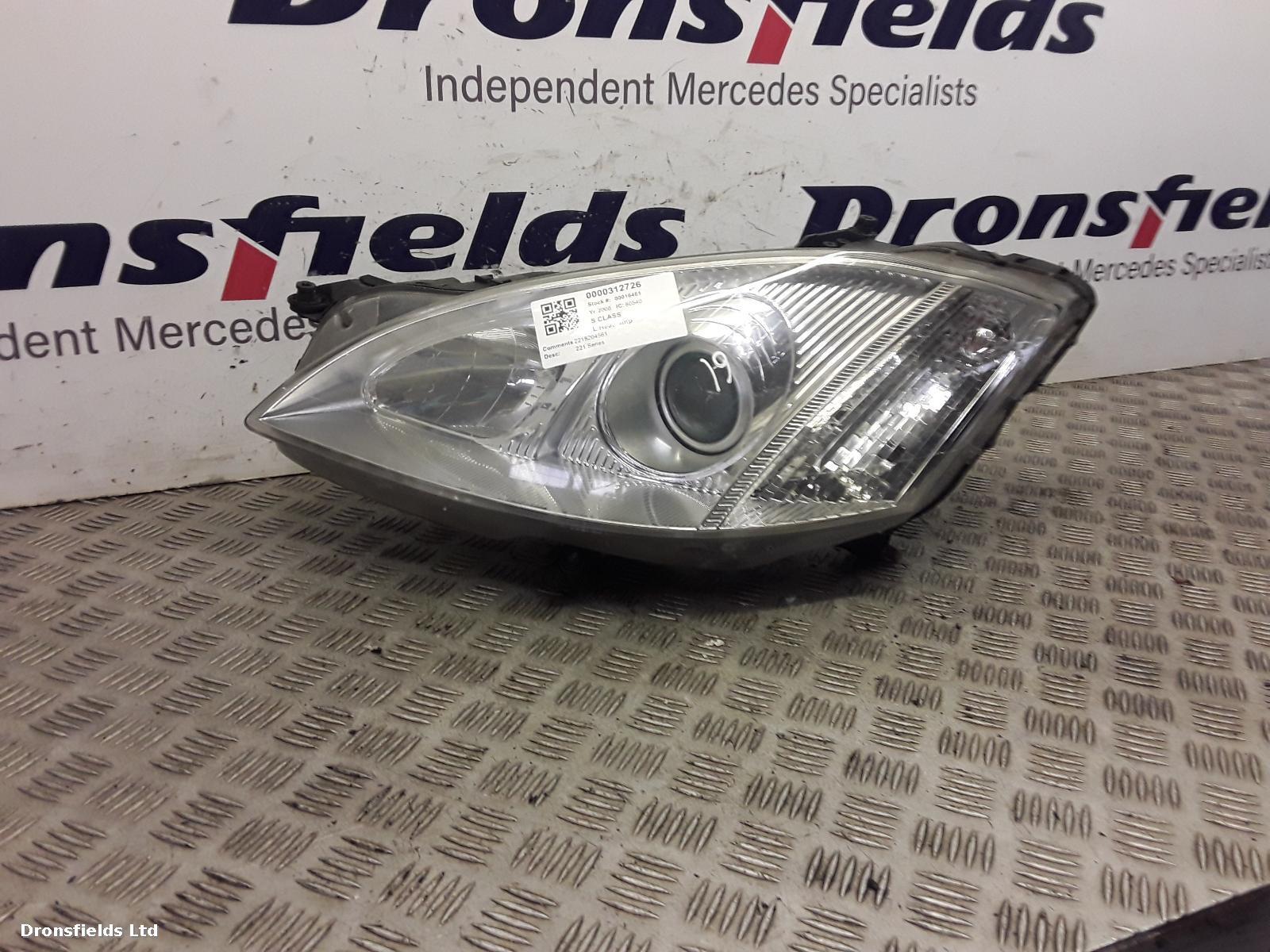 View Auto part L Headlamp Mercedes S Class 2008