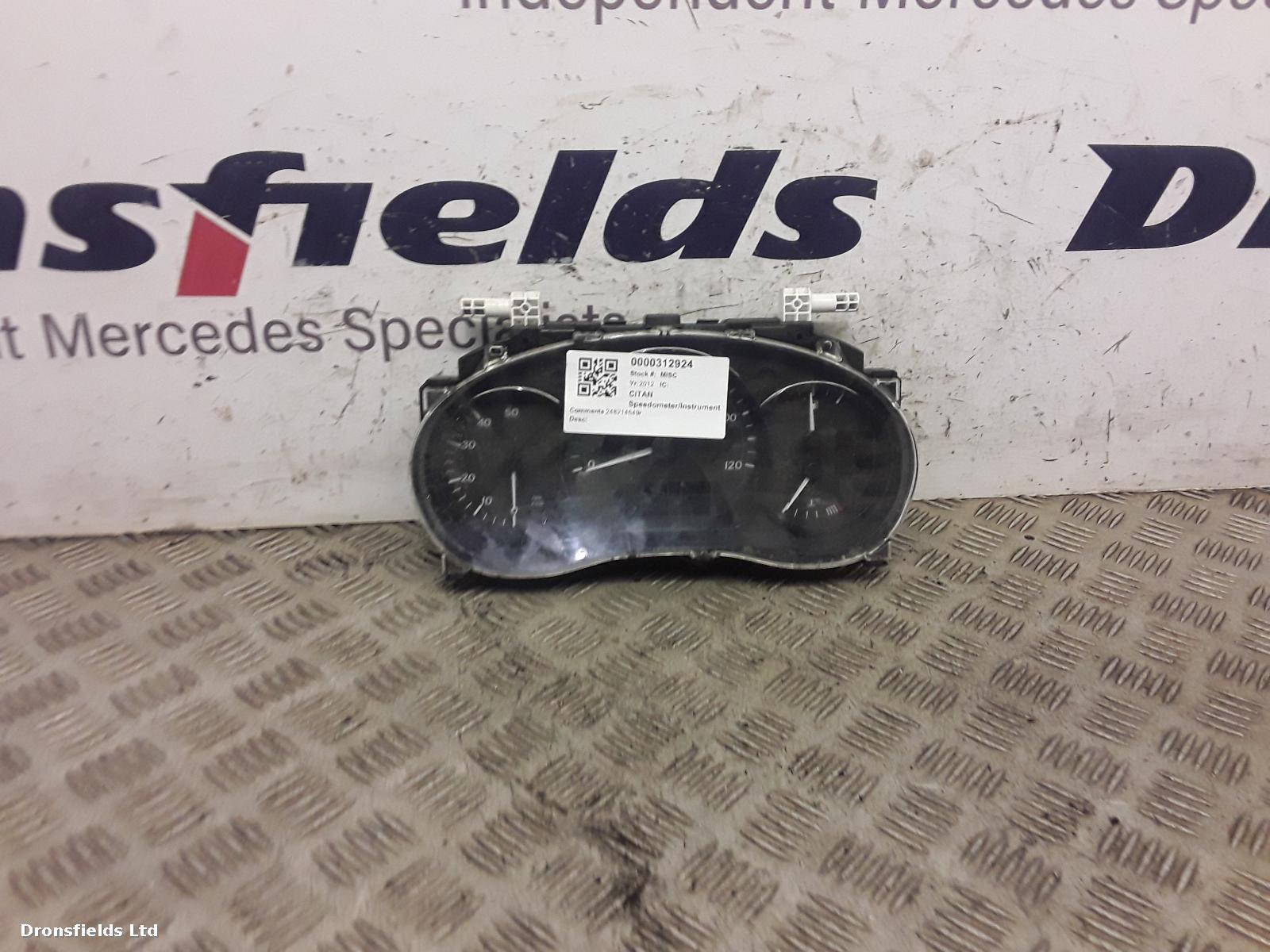 View Auto part Speedometer Mercedes Citan 2012