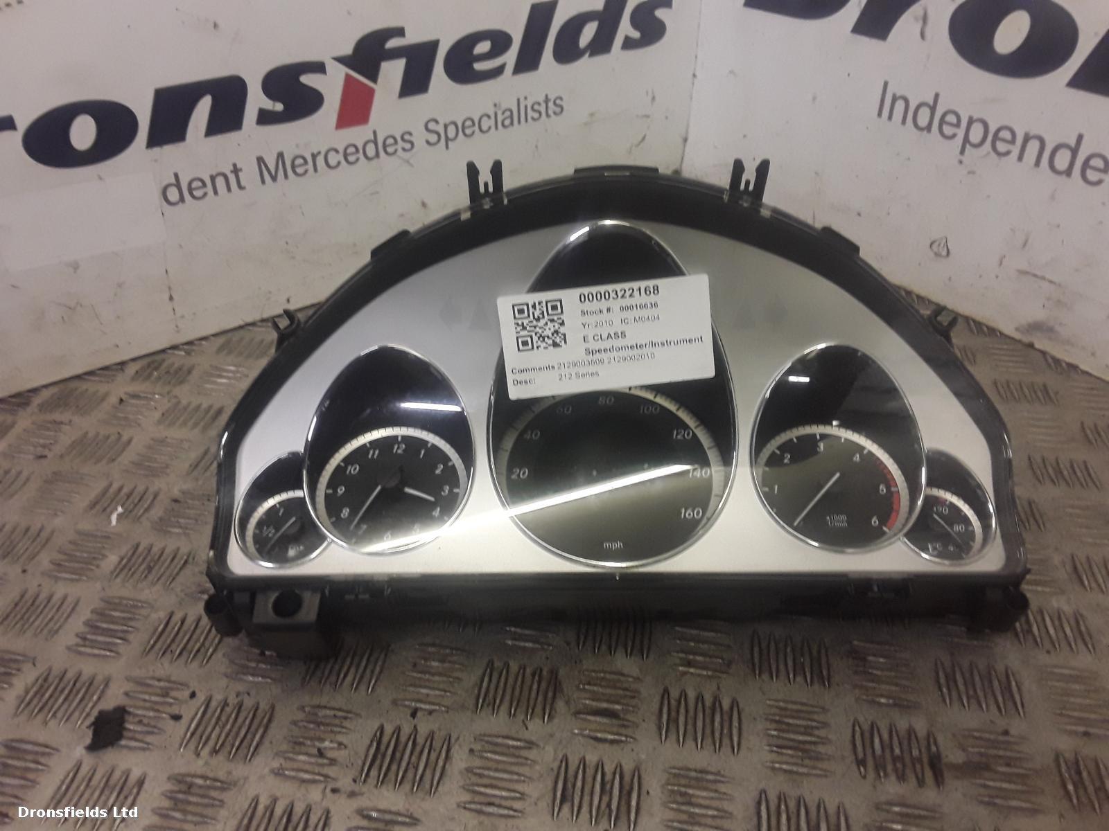 View Auto part Speedometer Mercedes E Class 2010