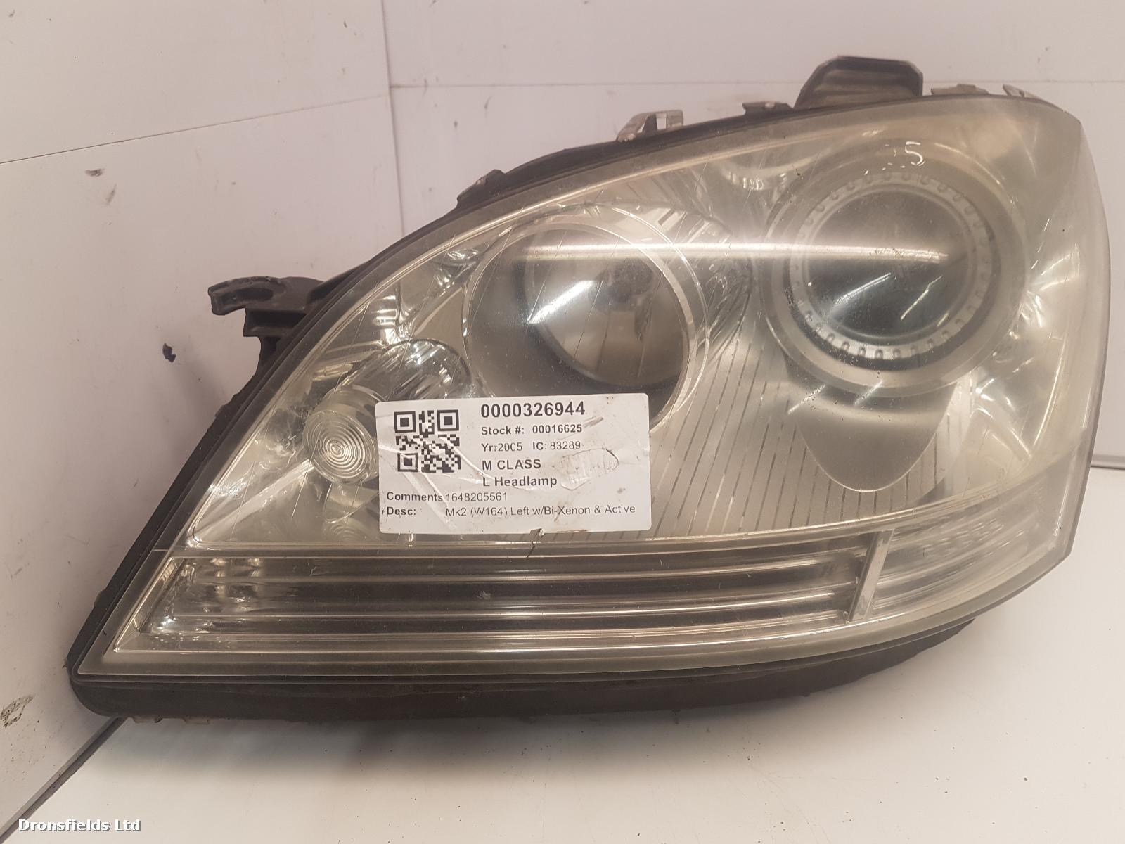View Auto part L Headlamp Mercedes M Class 2005