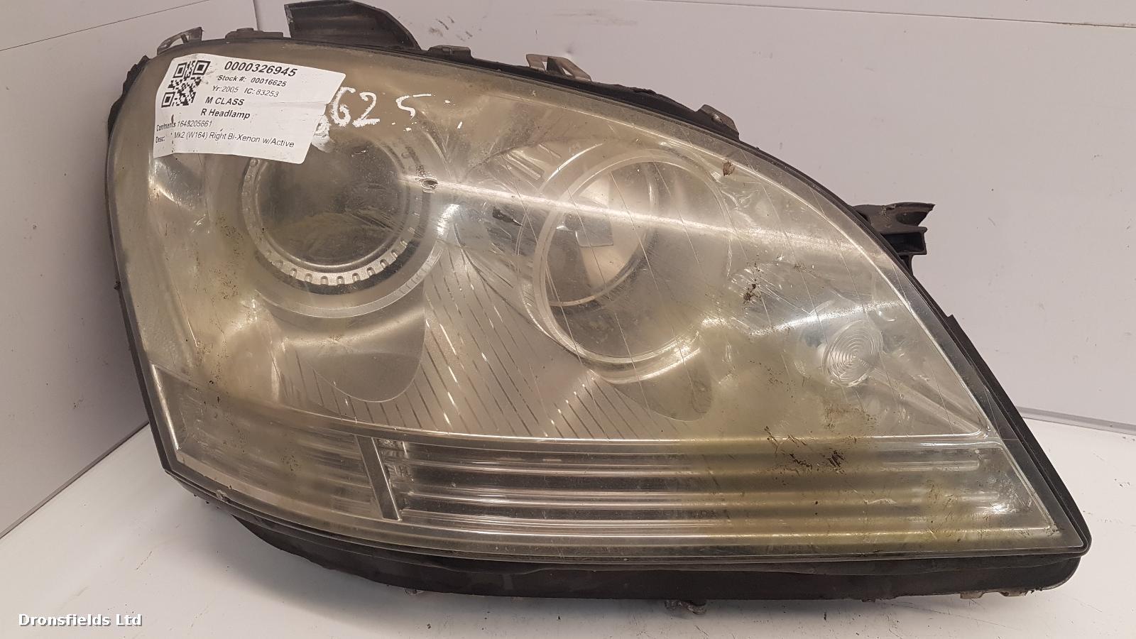 View Auto part R Headlamp Mercedes M Class 2005