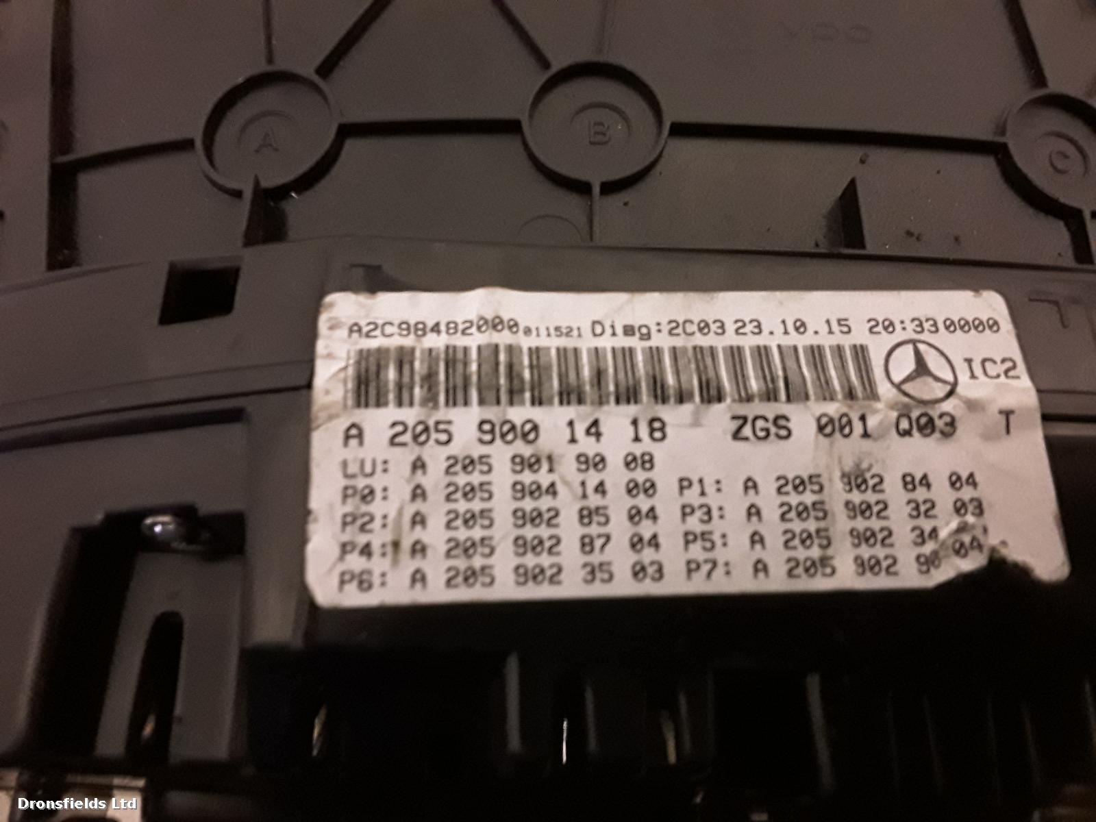 View Auto part Speedometer Mercedes C Class 2014