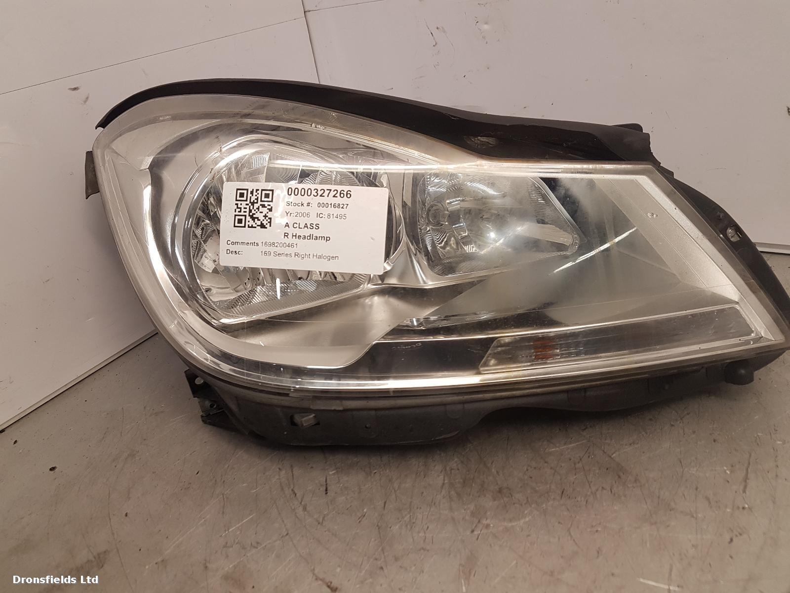 View Auto part R Headlamp Mercedes A Class 2006