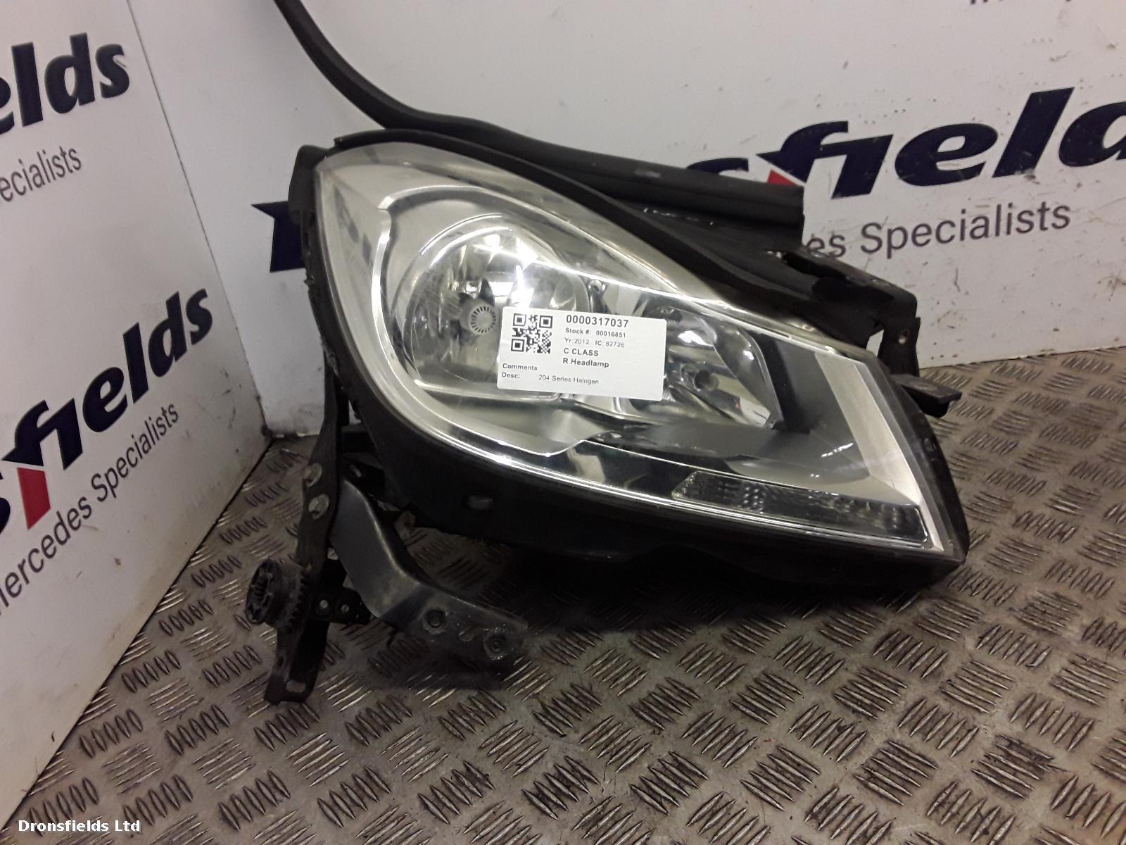 View Auto part R Headlamp Mercedes C Class 2012