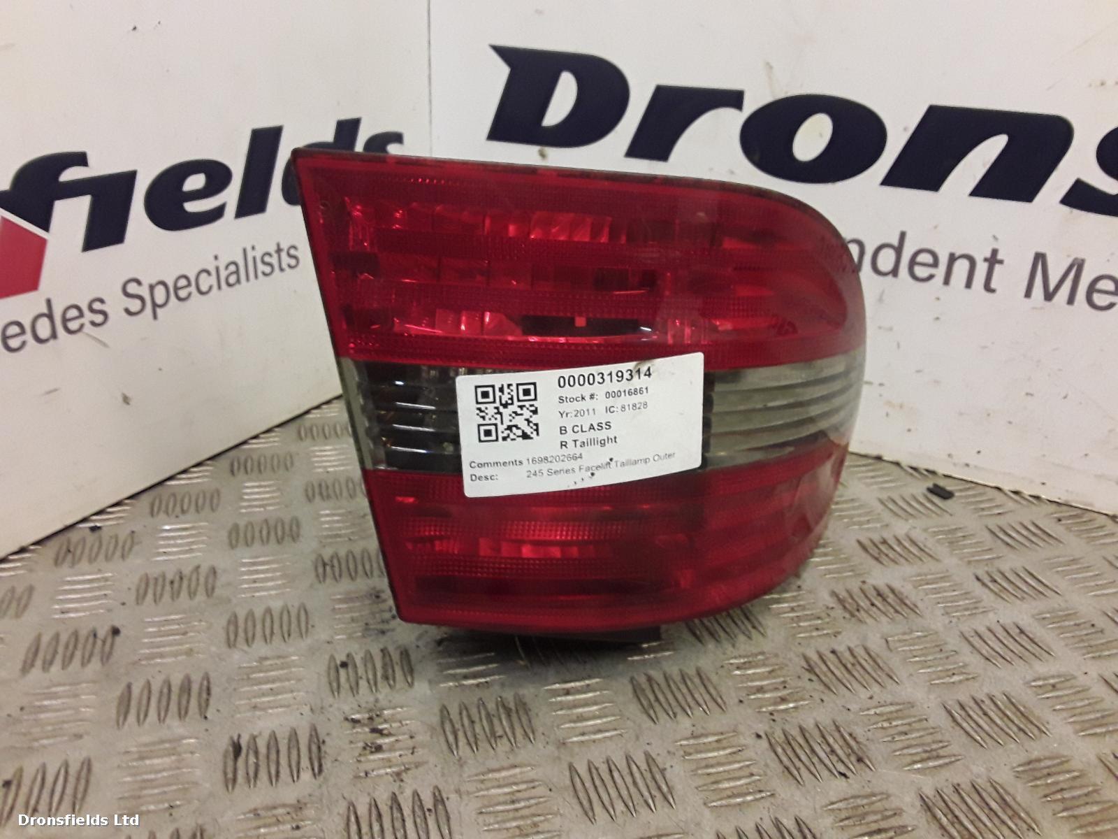 View Auto part R Taillight Mercedes B Class 2011