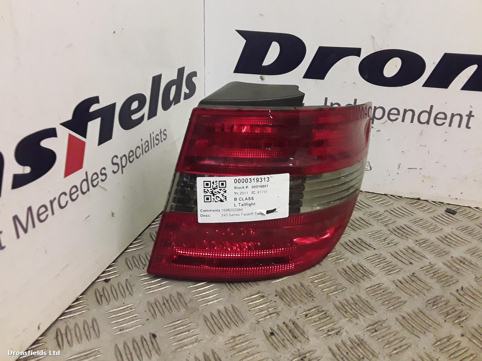 View Auto part L Taillight Mercedes B Class 2011