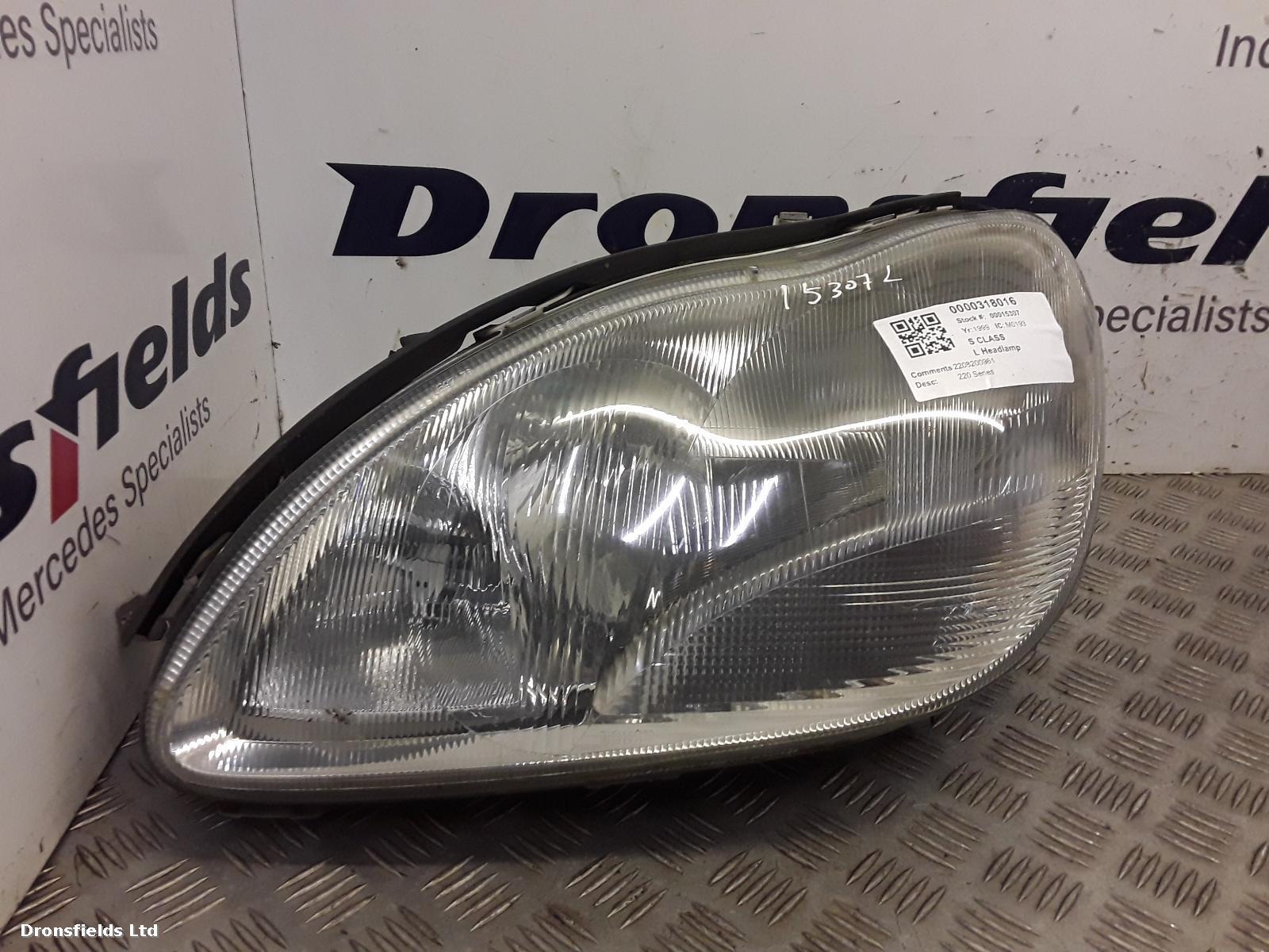 View Auto part L Headlamp Mercedes S Class 1999