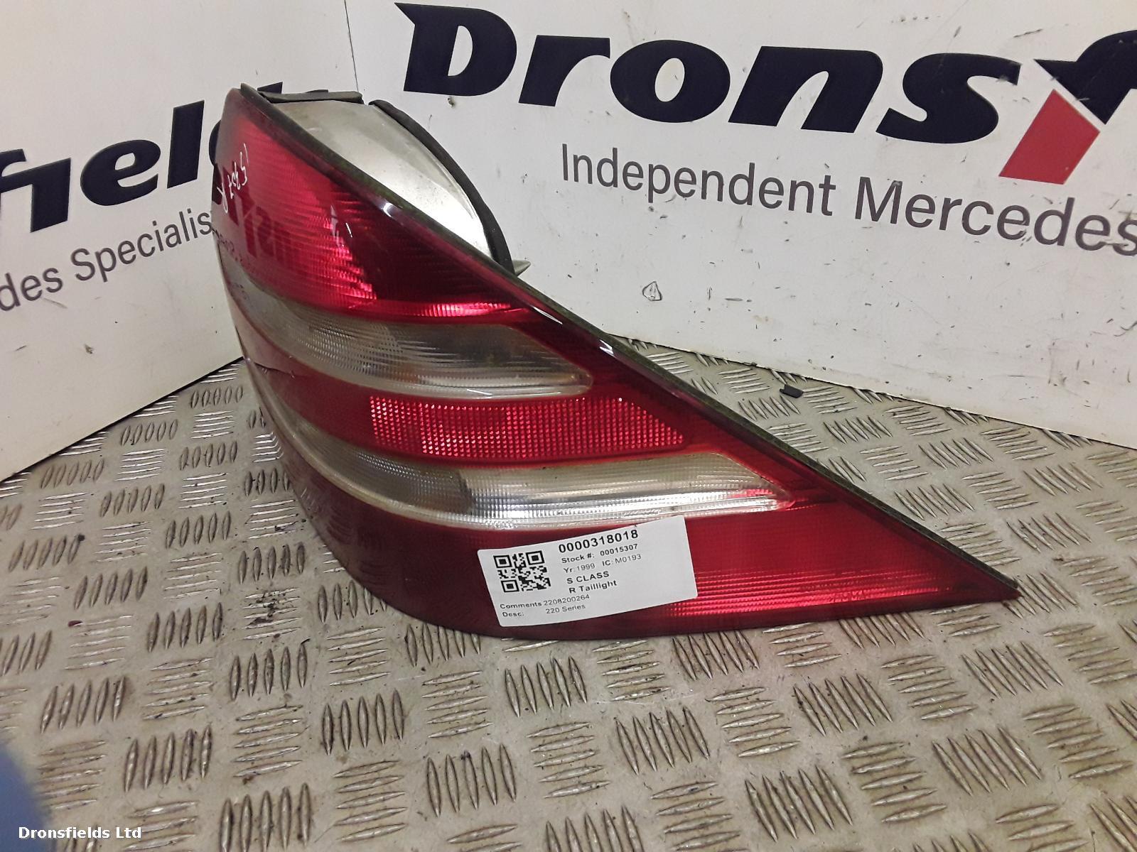 View Auto part R Taillight Mercedes S Class 1999