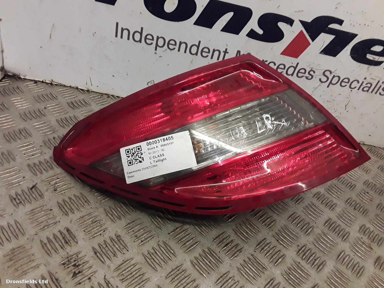 View Auto part L Taillight Mercedes C Class 2011