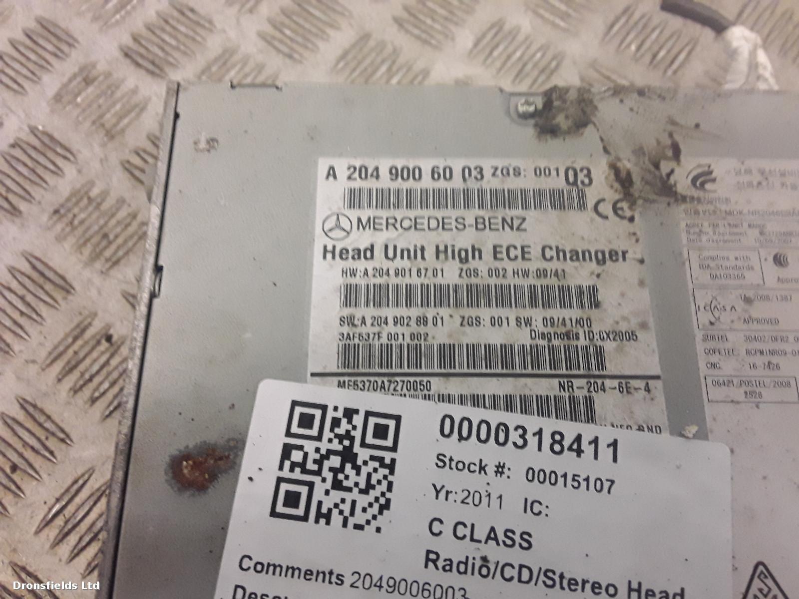 View Auto part A/V Equipment Mercedes C Class 2011