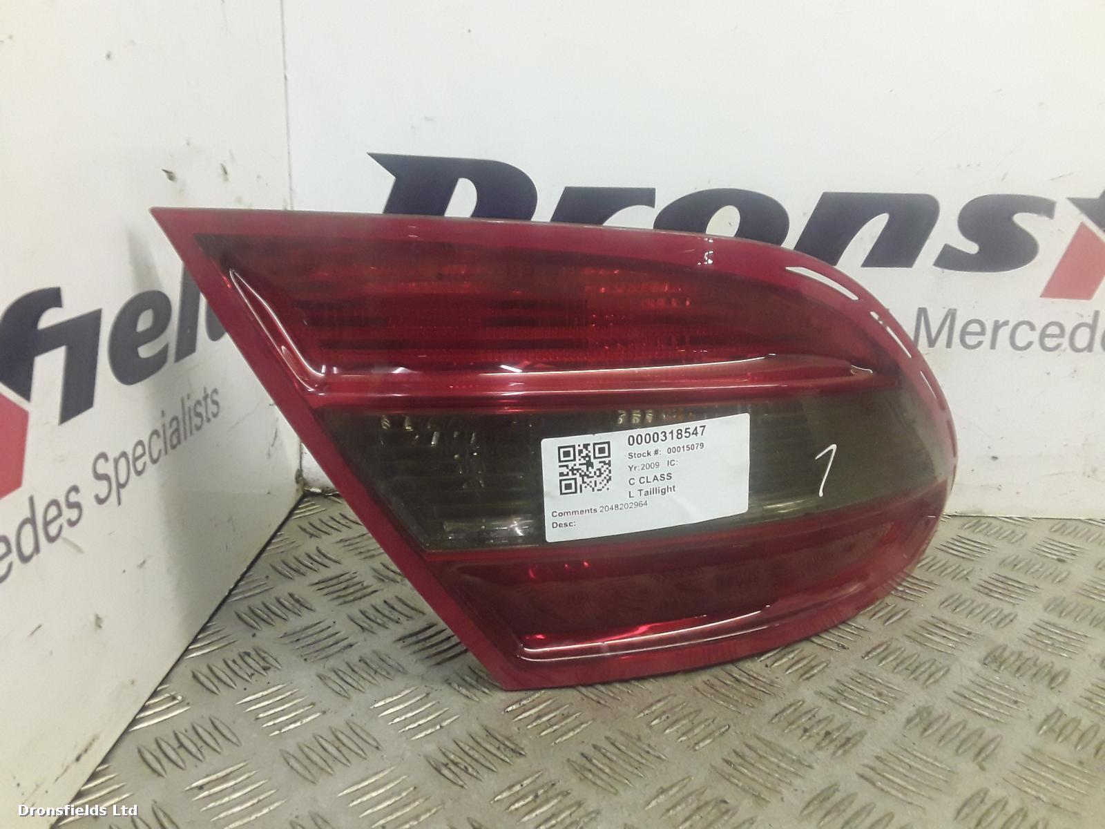 View Auto part L Taillight Mercedes C Class 2009