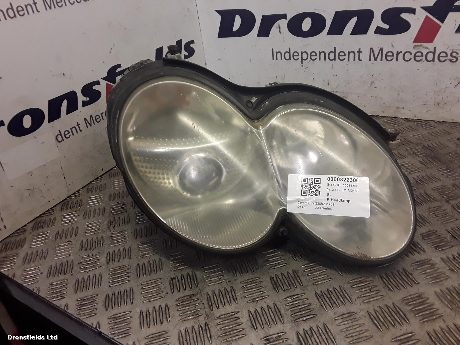 View Auto part R Headlamp Mercedes Sl 2003